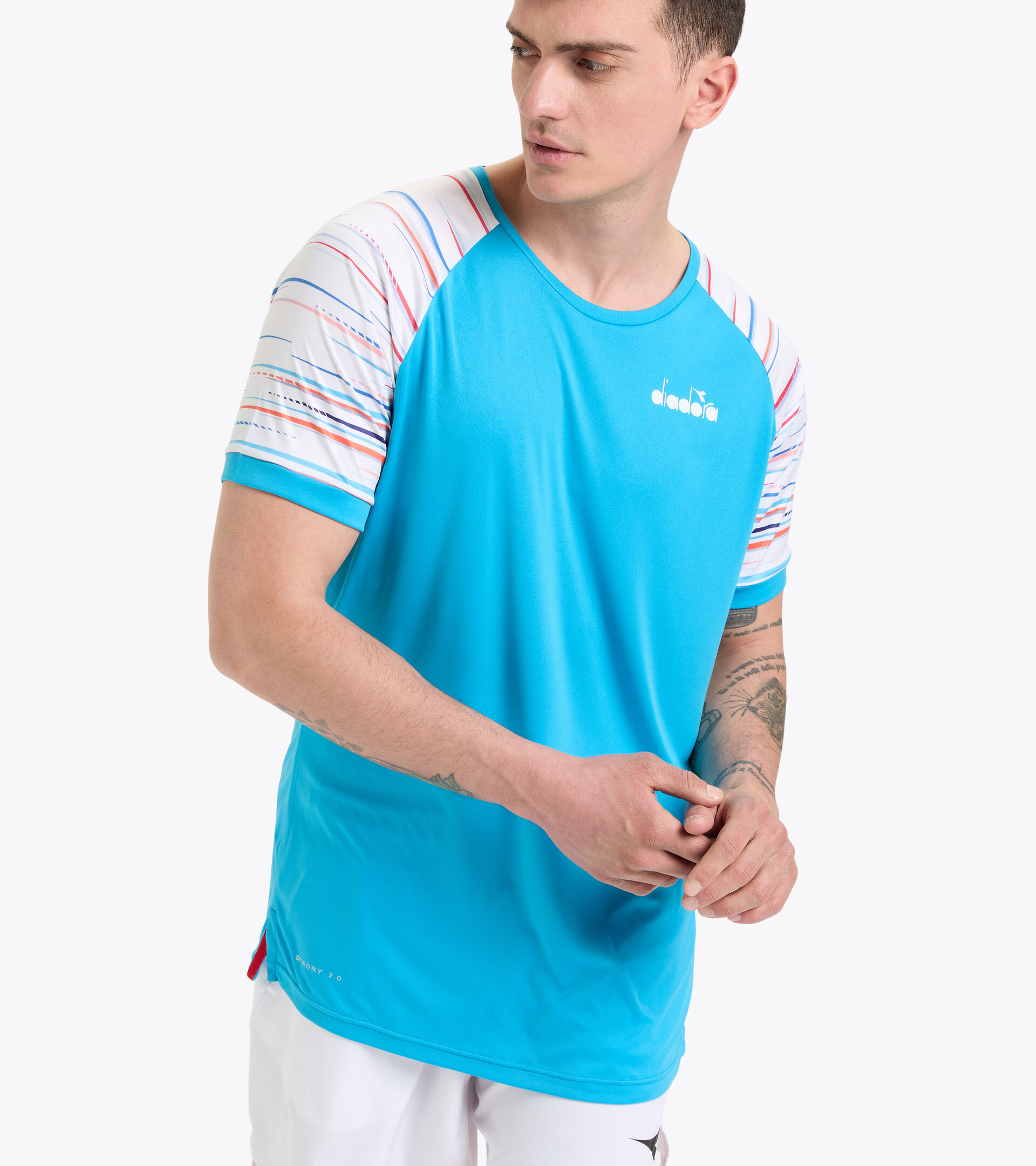 Tennis T-shirt - Men SS T-SHIRT TURQUOISE BLUE - Diadora