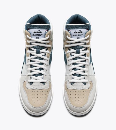 MAGIC BASKET MID NEAT, WHITE/STORMY WEATHER Sporty sneakers - Gender neutral MAGIC BASKET MID NEAT WHITE/STORMY WEATHER - Diadora