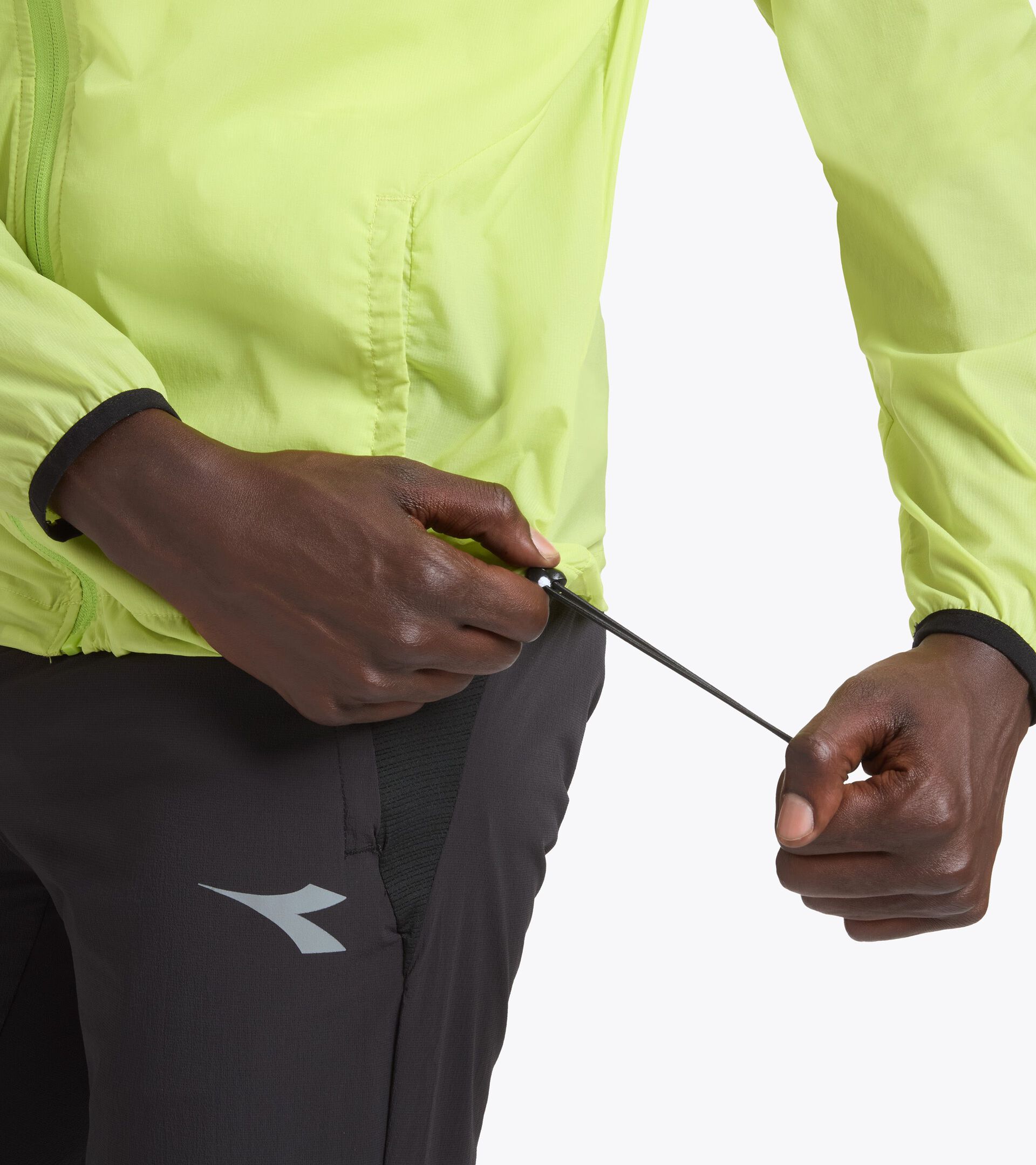 Windbreaker - Men&rsquo;s WINDBREAKER PACKABLE JACKET WILD LIME GREEN - Diadora