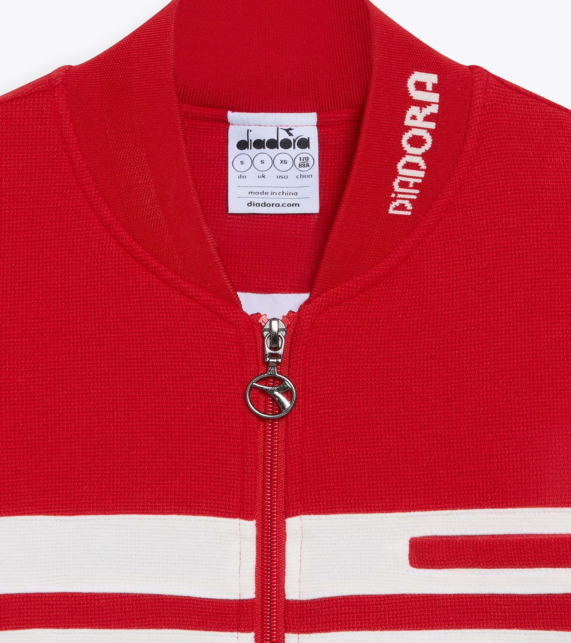 Veste en polycoton Legacy - Femme L. JACKET LEGACY ROUGE LAVE EN FUSION - Diadora