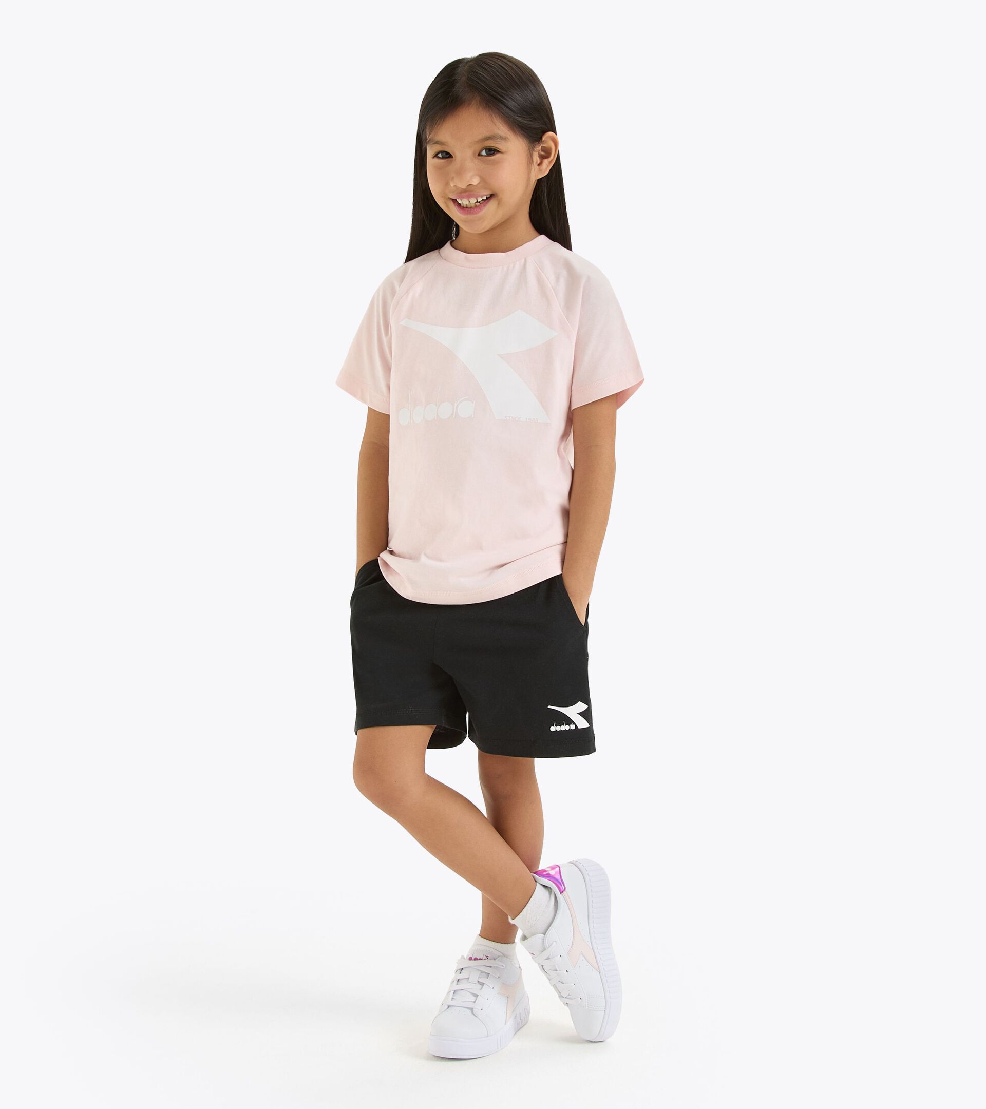 Sports set - T-shirt and shorts - Unisex - Boys and Girls
 JU. SET SS CORE WILD ROSE (50207) - Diadora