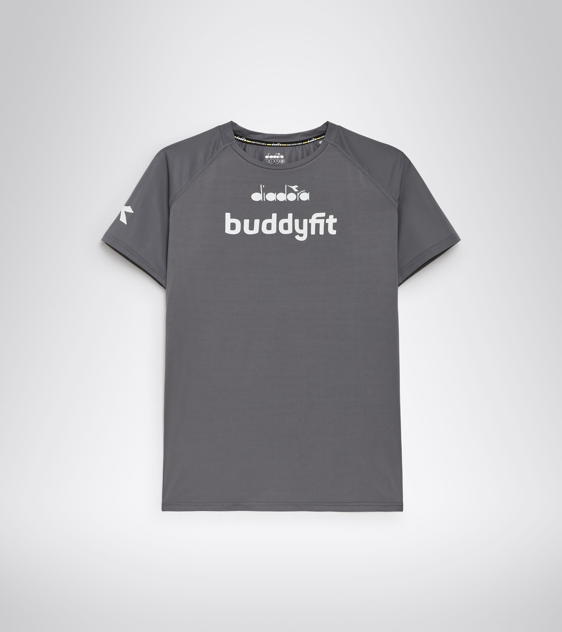 Camiseta de entrenamiento - Hombre SS LIGHT T-SHIRT BUDDYFIT GRIS ACERO - Diadora