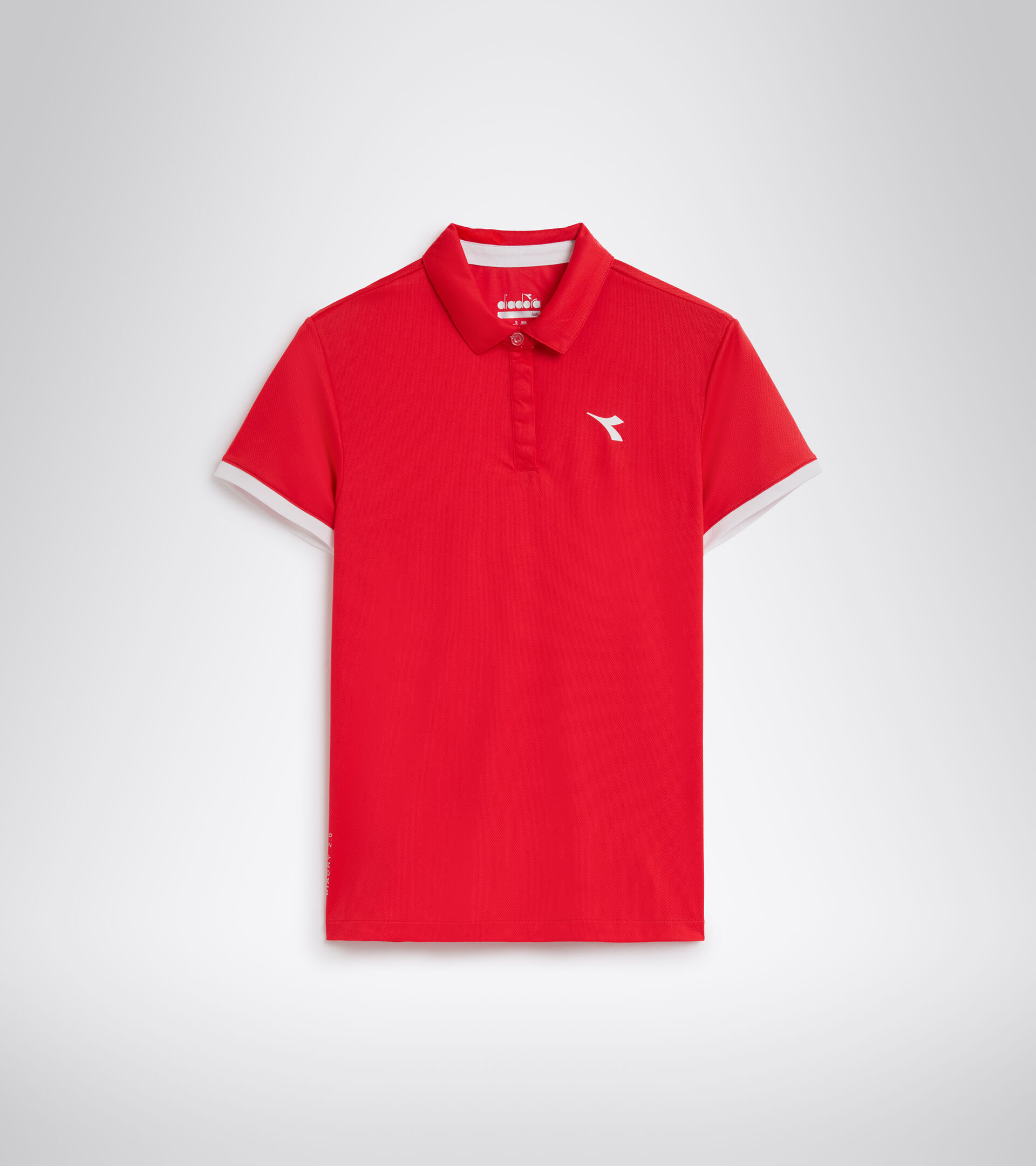 Tennis polo shirt - Women L. POLO COURT TOMATO RED - Diadora