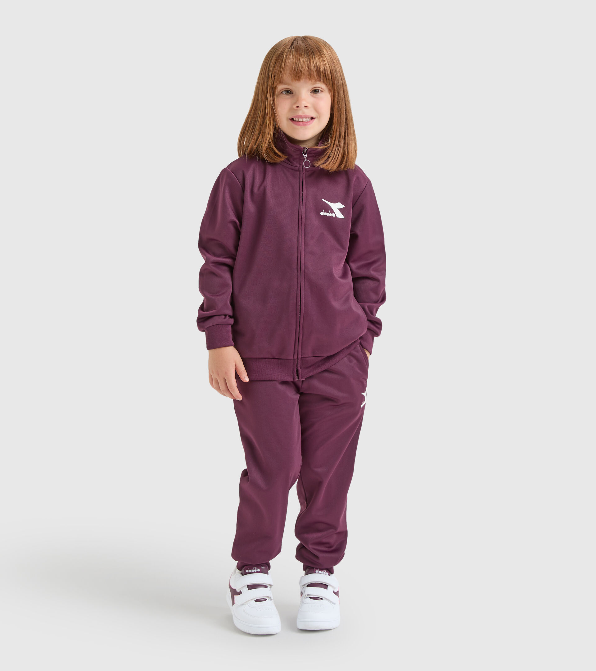 Tuta sportiva - Bambini/e JU.TRACKSUIT FZ CHROMIA VIOLA AFRICANA - Diadora