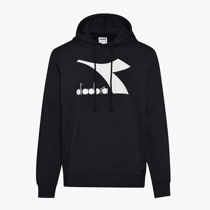 HOODIE SWEAT LOGO CHROMIA, BLACK, large