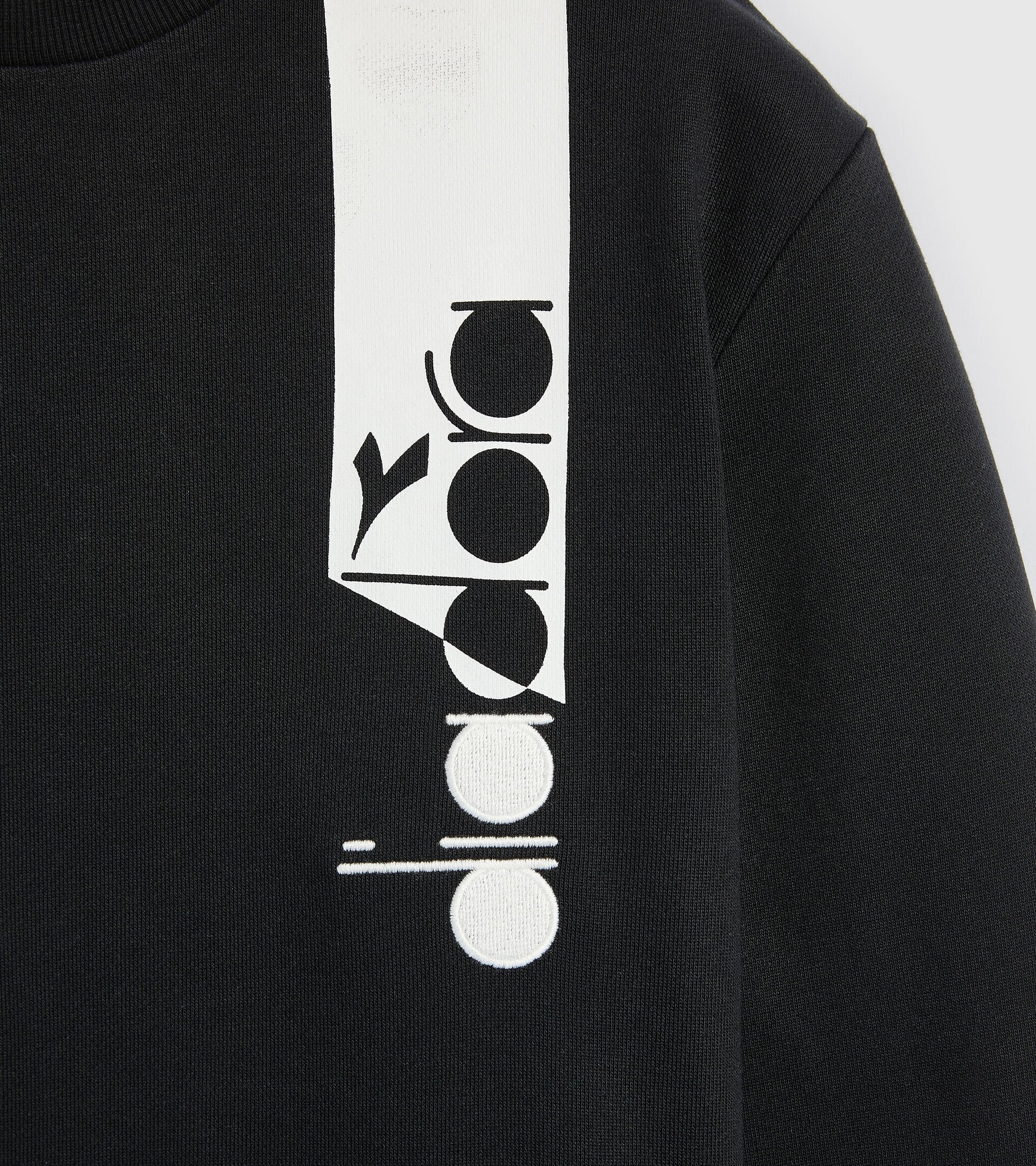 Sudadera cuello redondo - Unisex SWEATSHIRT CREW ICON HIERRO NUEVE/BLANCO/AZUL FLUO - Diadora