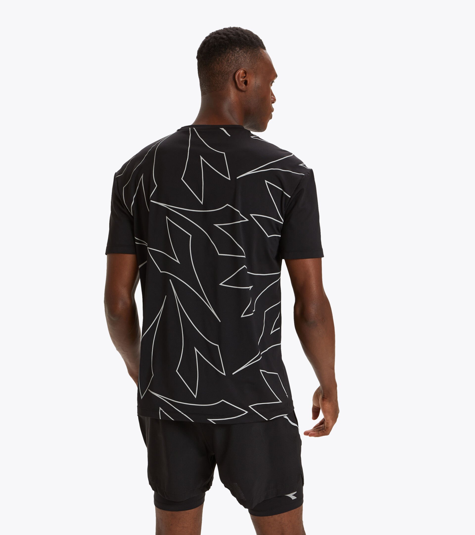 T-shirt de running - Homme SS T-SHIRT BE ONE TECH NOIR - Diadora