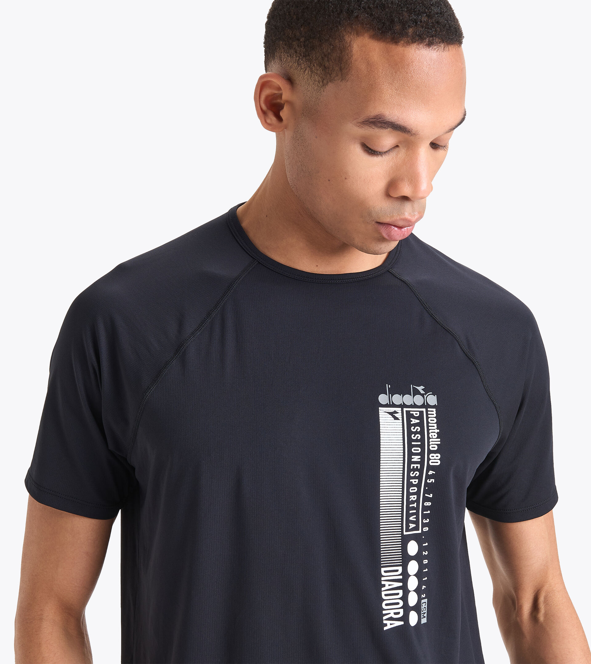 Running t-shirt - Men 
 SUPER LIGHT SS T-SHIRT BE ONE BLACK - Diadora