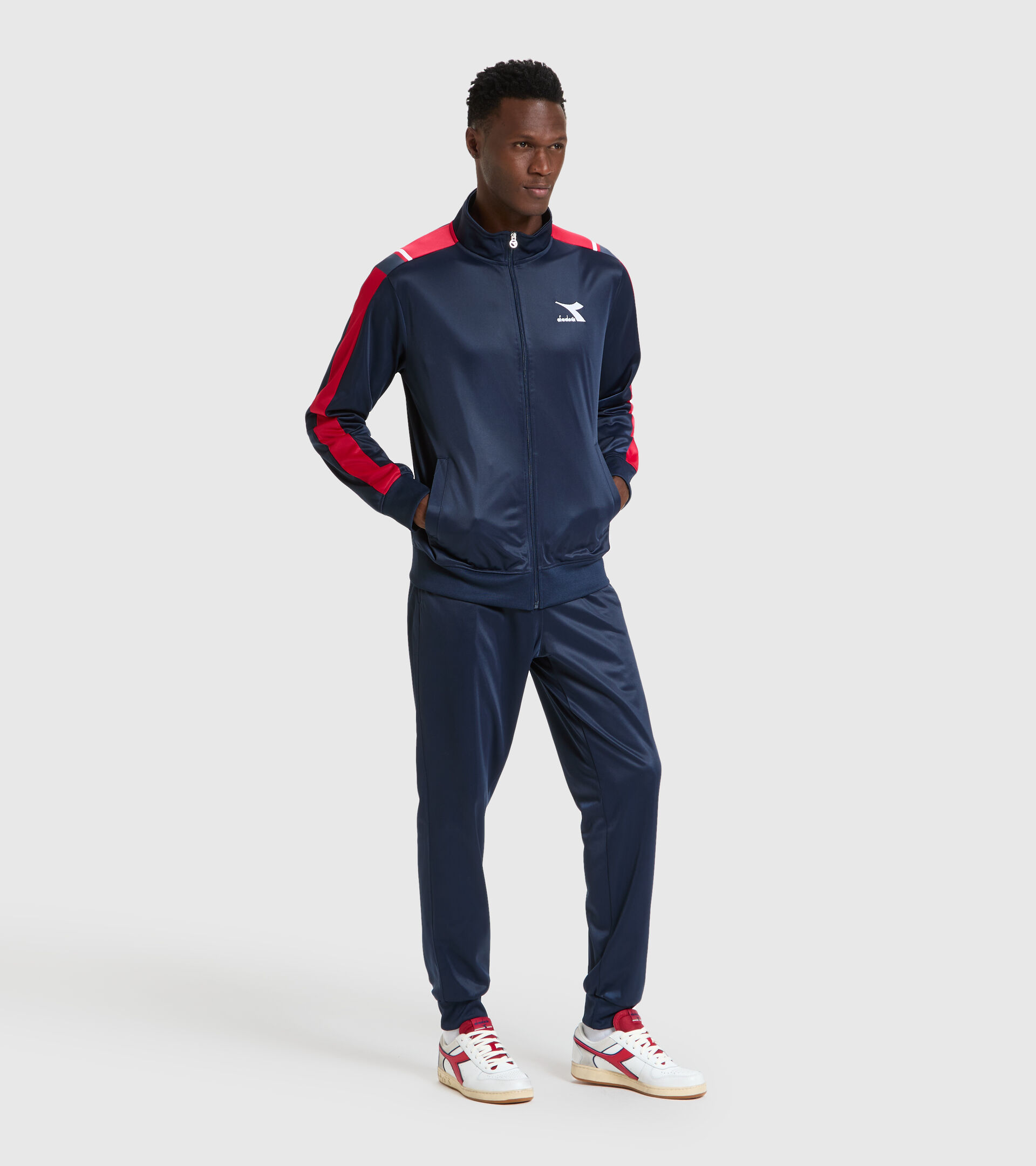 Trainingsanzug - Herren TRACKSUIT FZ CHROMIA SCHWARZ SCHWERTLILIE - Diadora