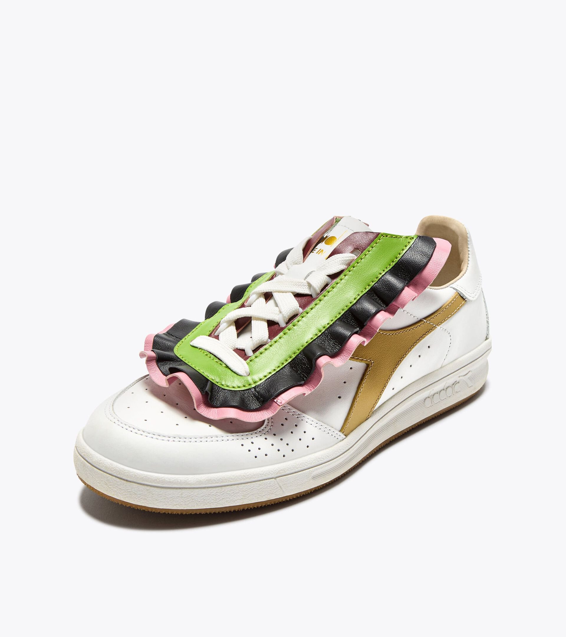 Sneakers Heritage en cuir - Femme B.ELITE ROUGE WN NOIR/A PEINE ROSE - Diadora
