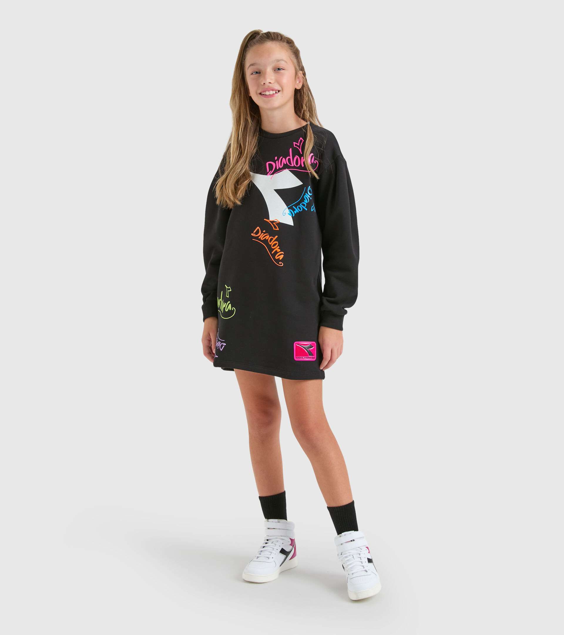 Vestido deportivo - Niña JG.SWEAT CREW DRESS D NEGRO - Diadora