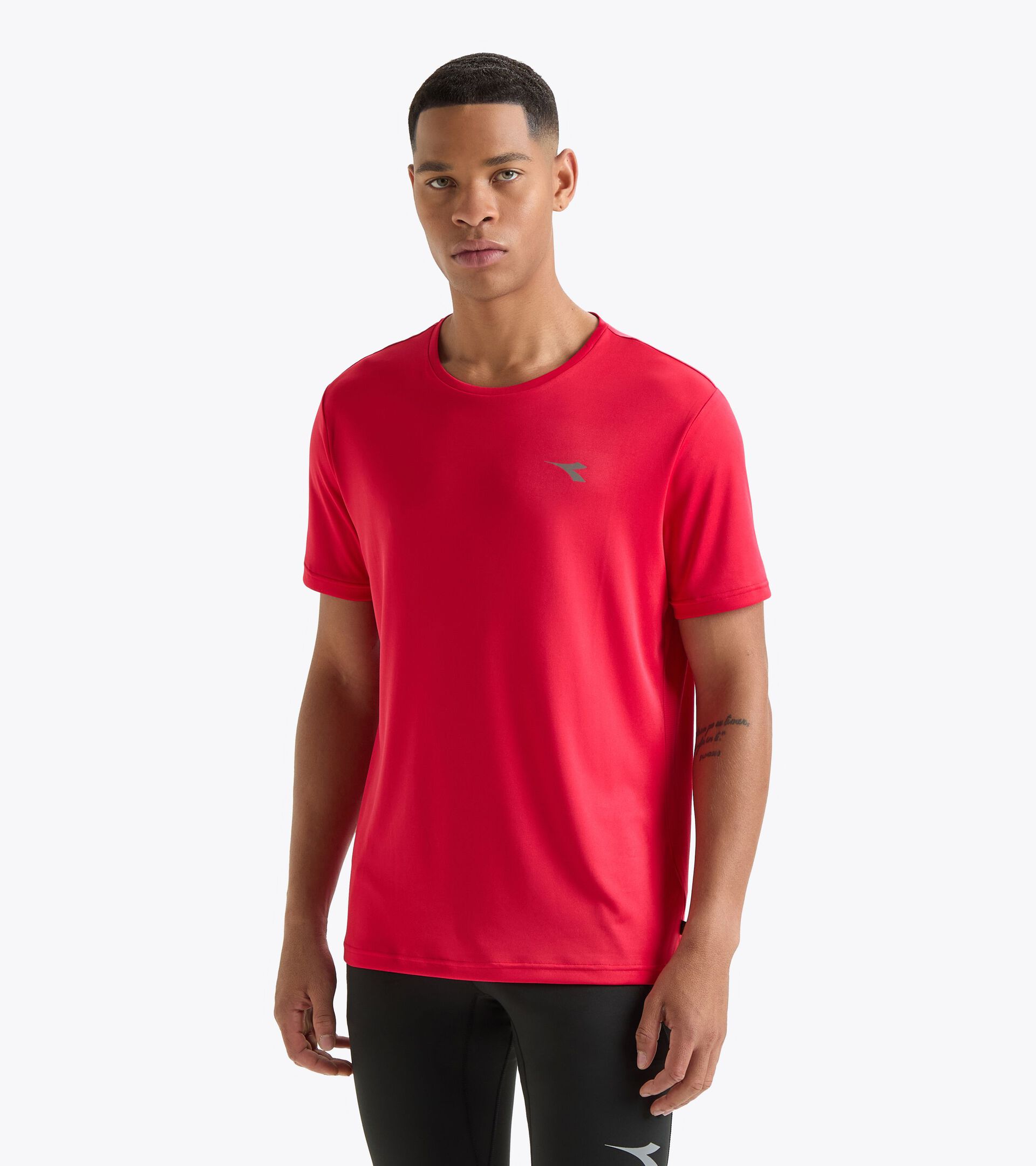 T-shirt de sport - Homme SS T-SHIRT RUN ROUGE TOREADOR - Diadora