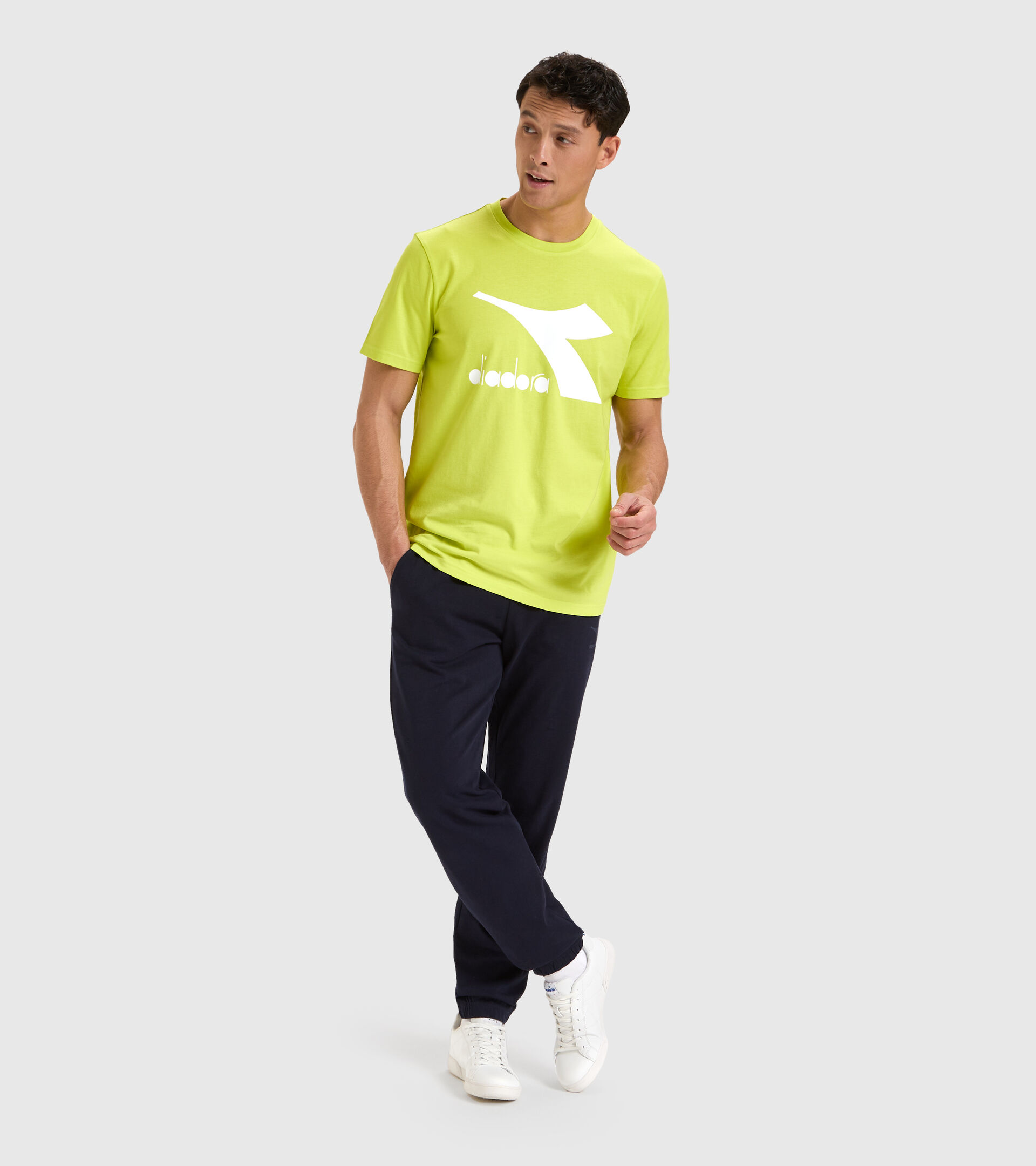 Cotton T-shirt - Men T-SHIRT SS CHROMIA GREEN SPRING - Diadora