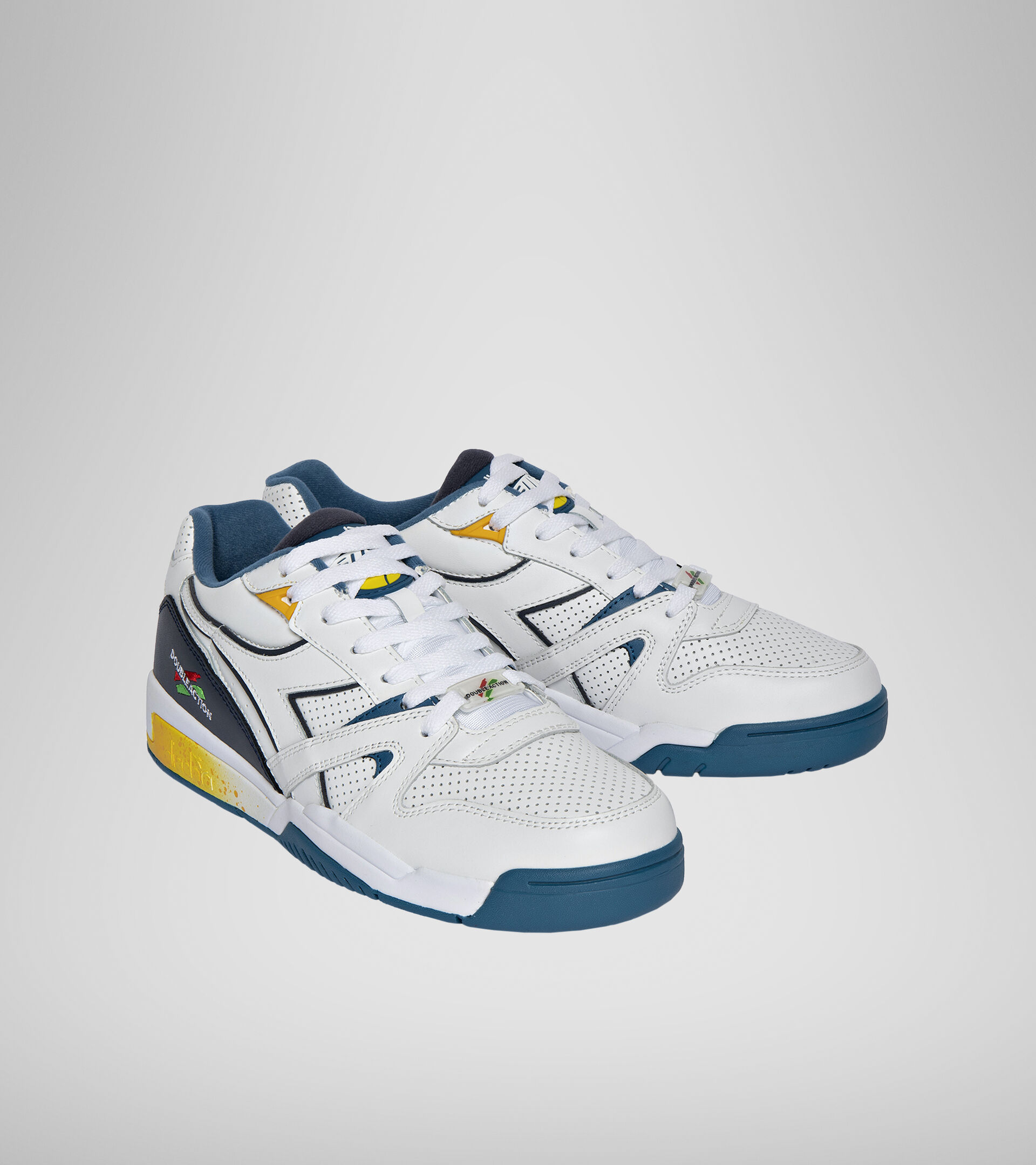 Double Action Technology shoe - Unisex DURATECH ELITE WHITE/BLUE SAPPHIRE - Diadora