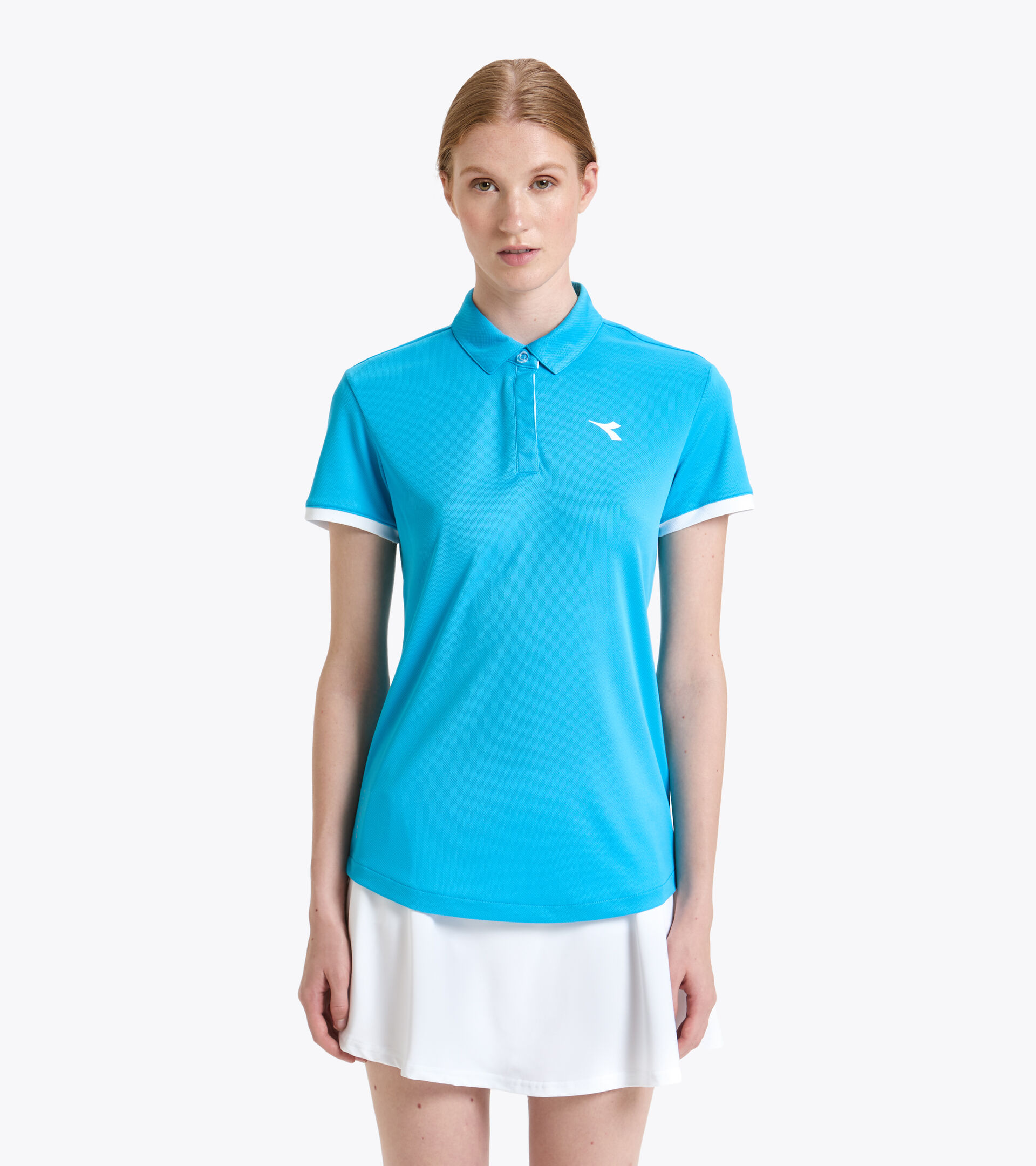 Tennis polo shirt - Women L. POLO COURT ROYAL FLUO - Diadora