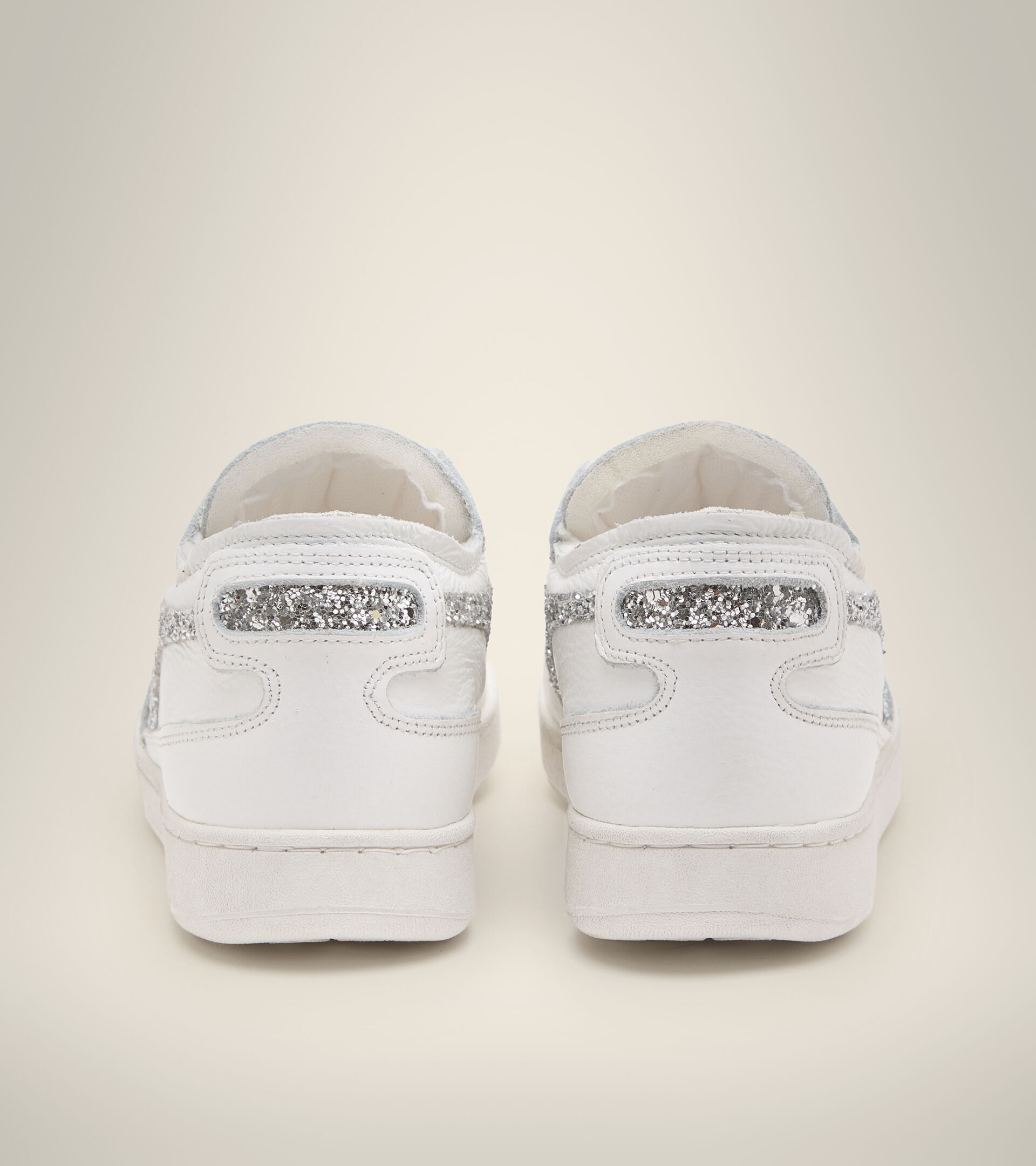 Heritage-Schuh - Damen MI BASKET ROW CUT ANDROMEDA WN WEISS/SILBER - Diadora