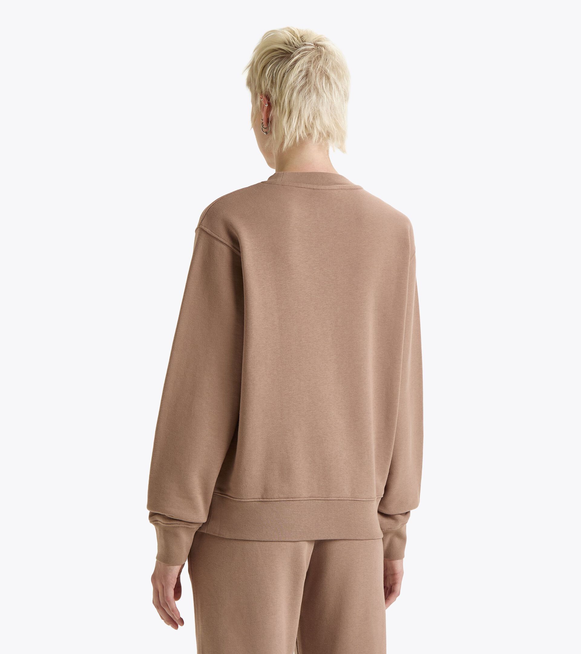 Crewneck sweatshirt - Gender Neutral
 SWEATSHIRT CREW ATHL. LOGO LIGHT BROWN HAZELNUT - Diadora