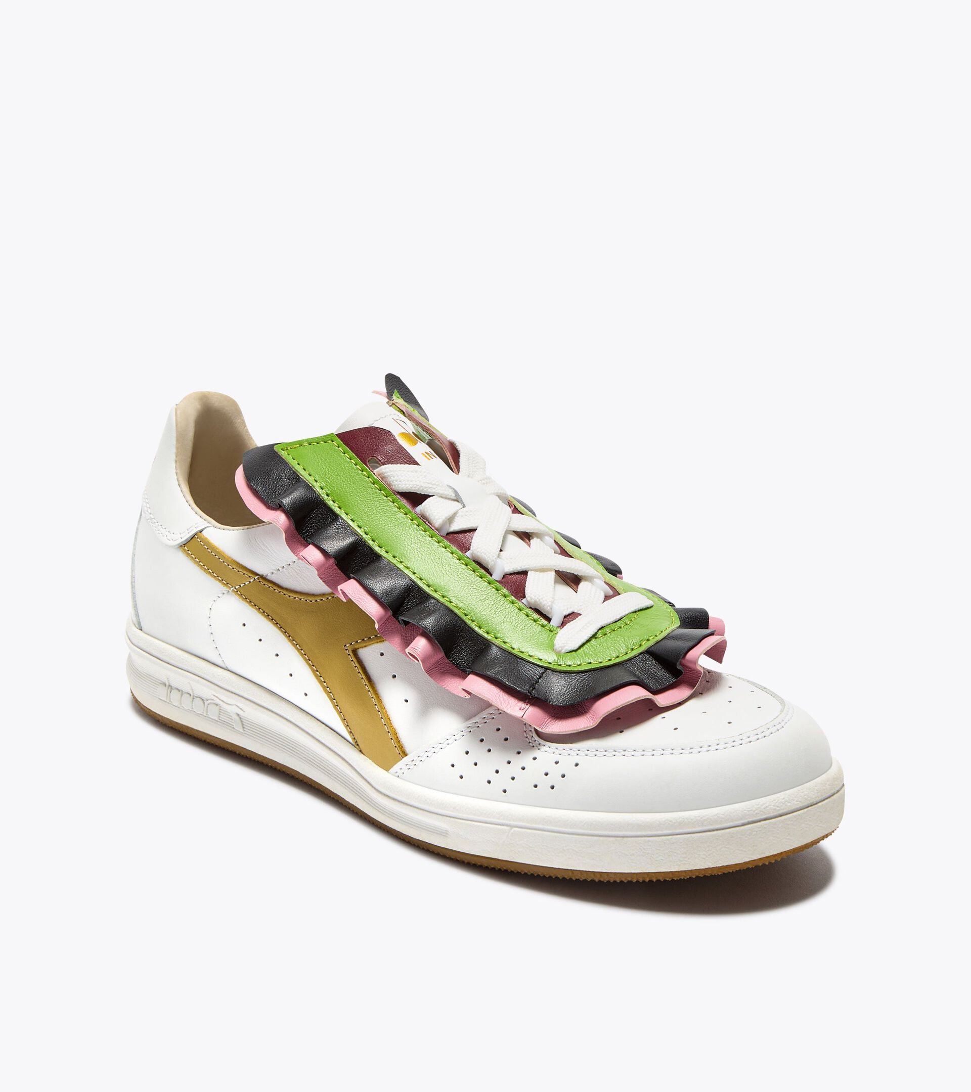 Sneakers Heritage en cuir - Femme B.ELITE ROUGE WN NOIR/A PEINE ROSE - Diadora