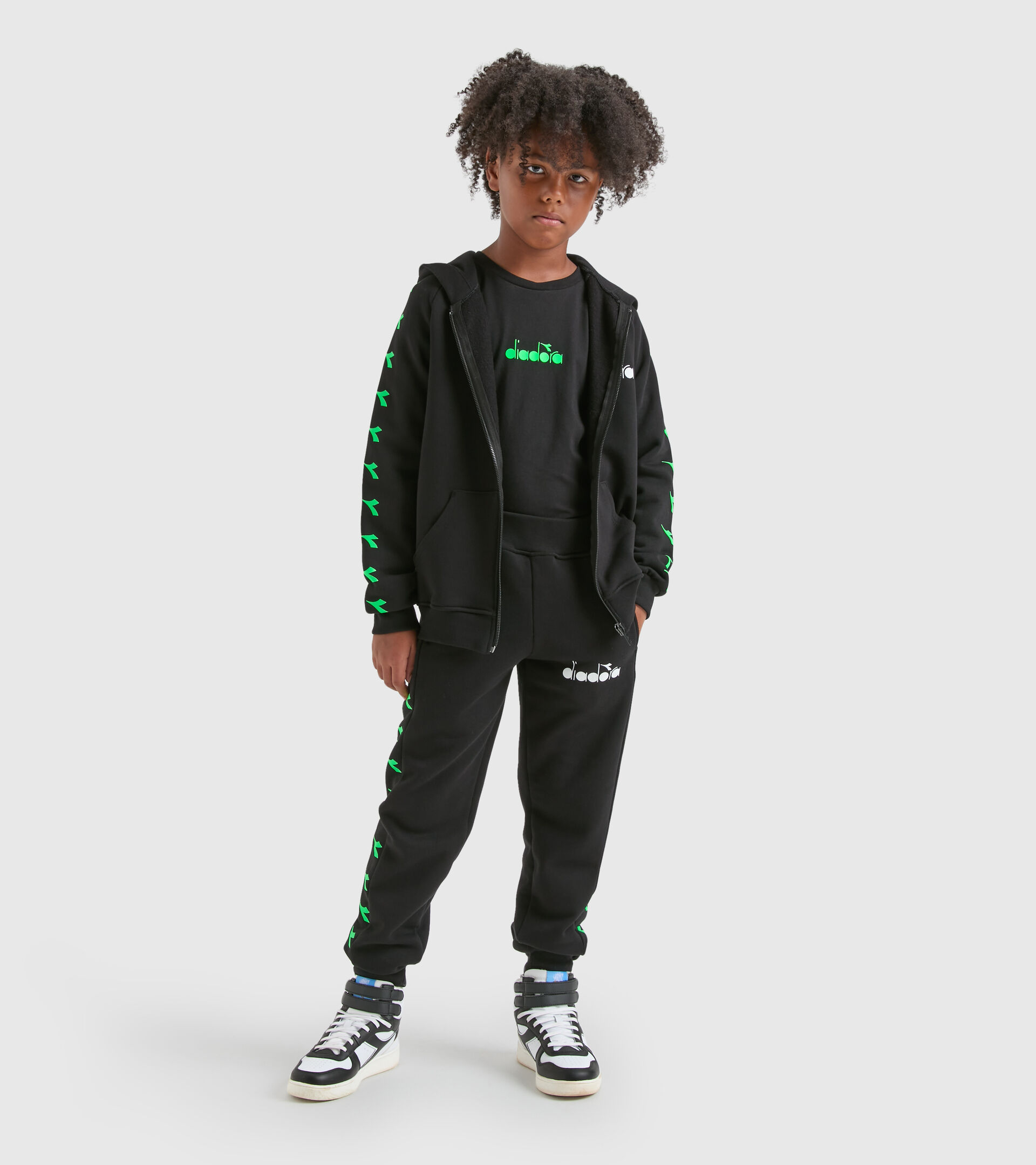 Hoodie - Jungen  JB.HOODIE FZ D SCHWARZ - Diadora