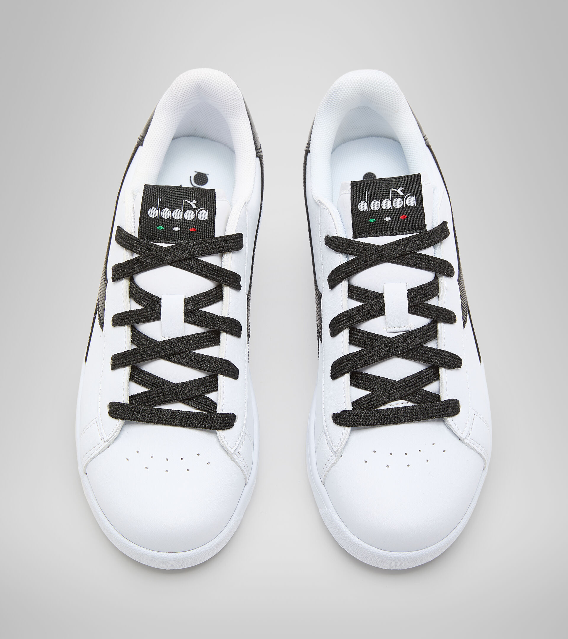Sports shoes - Youth 8-16 years GAME P GS GIRL WHITE/WHITE/BLACK - Diadora