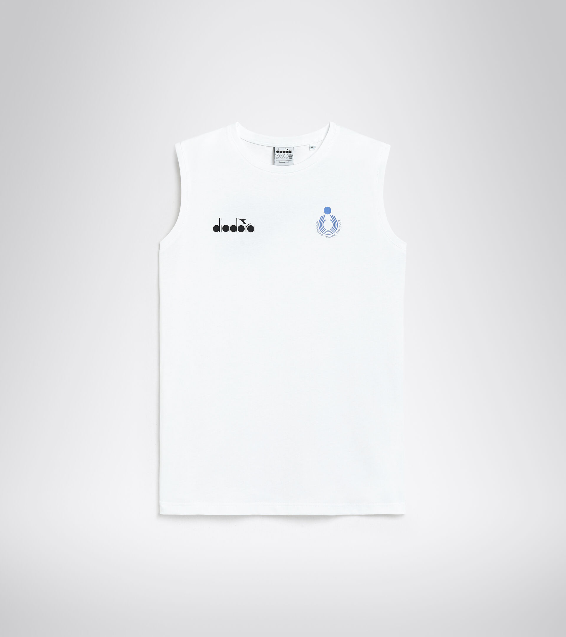 Sleeveless shirt Men - Italy National Volleyball Team SLEEVELESS ALLENAMENTO UOMO BV ITALIA OPTICAL WHITE - Diadora