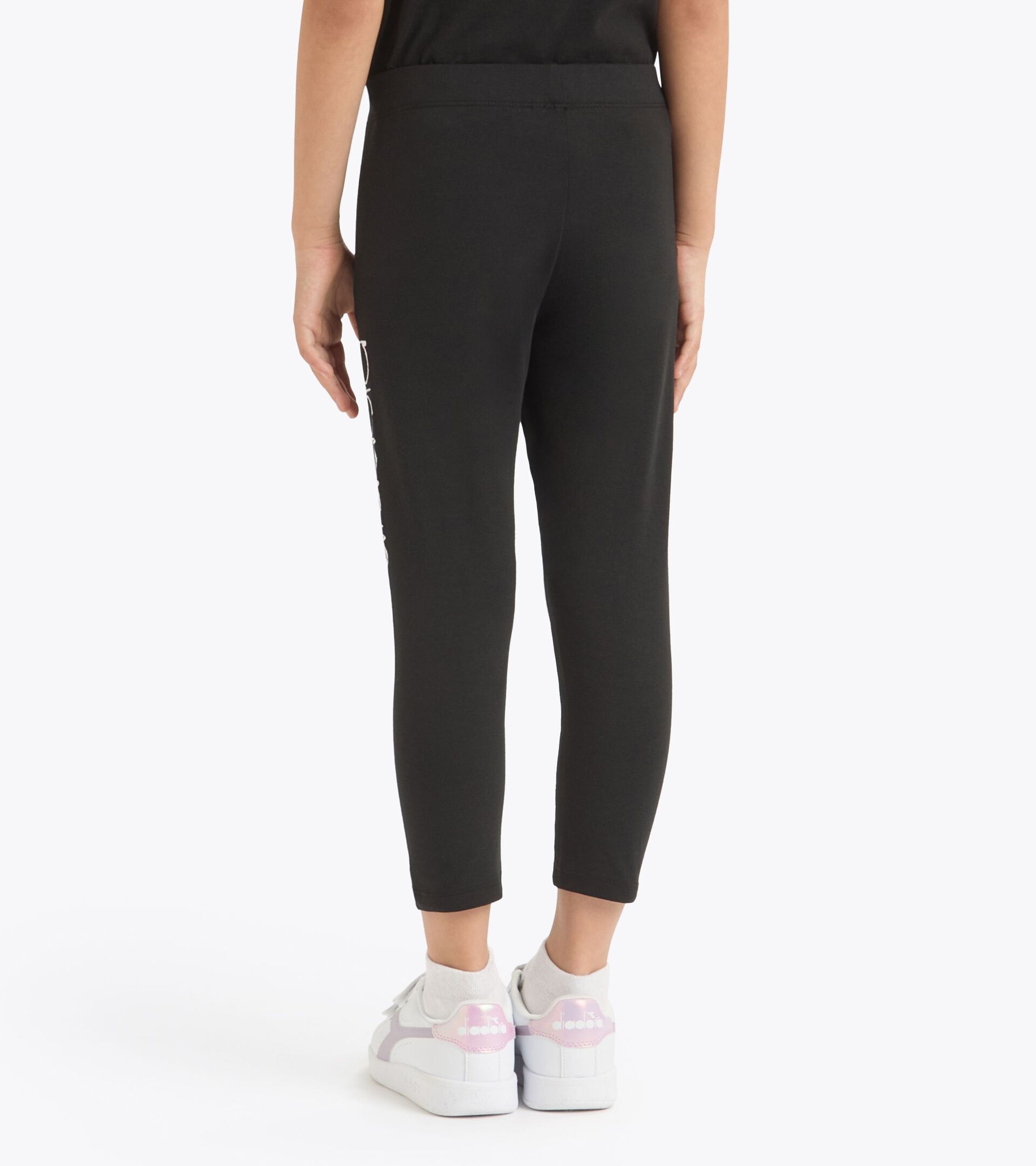 Leggings with graffiti-inspired print - Girl JG. LEGGINGS GRAFFITI BLACK - Diadora