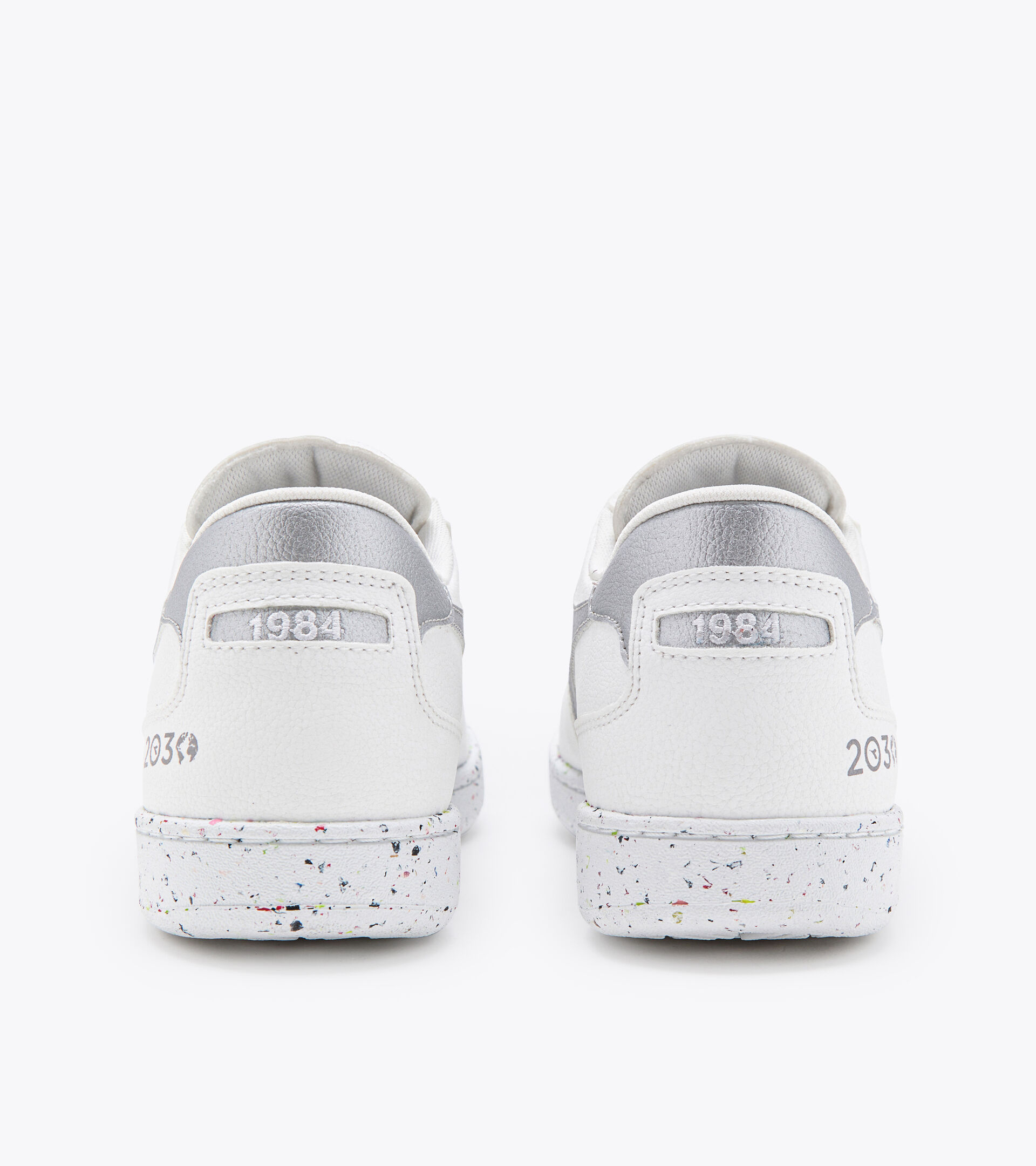 Heritage shoes - Women MI BASKET LOW 2030 WHITE/SILVER .. - Diadora