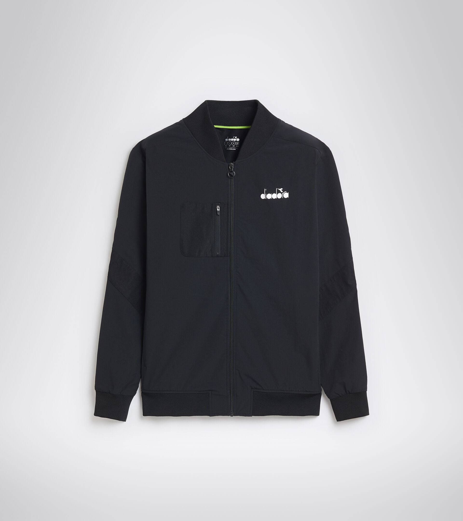 Tennis jacket - Men FZ JACKET CHALLENGE BLACK - Diadora