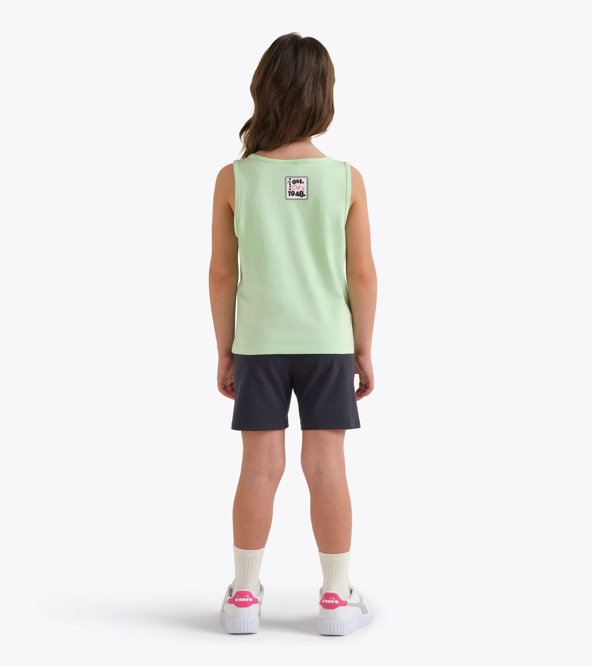 Conjunto deportivo - Camiseta sin mangas y pantal&oacute;n corto - Ni&ntilde;a JG. SET ESS. SPORTS SL VERDE PATINA - Diadora