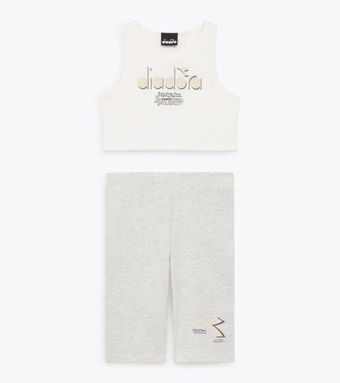 Ensemble de sport - Ado fille JG. SET DISTRICT OFF WHITE /MELANGE GRAY - Diadora