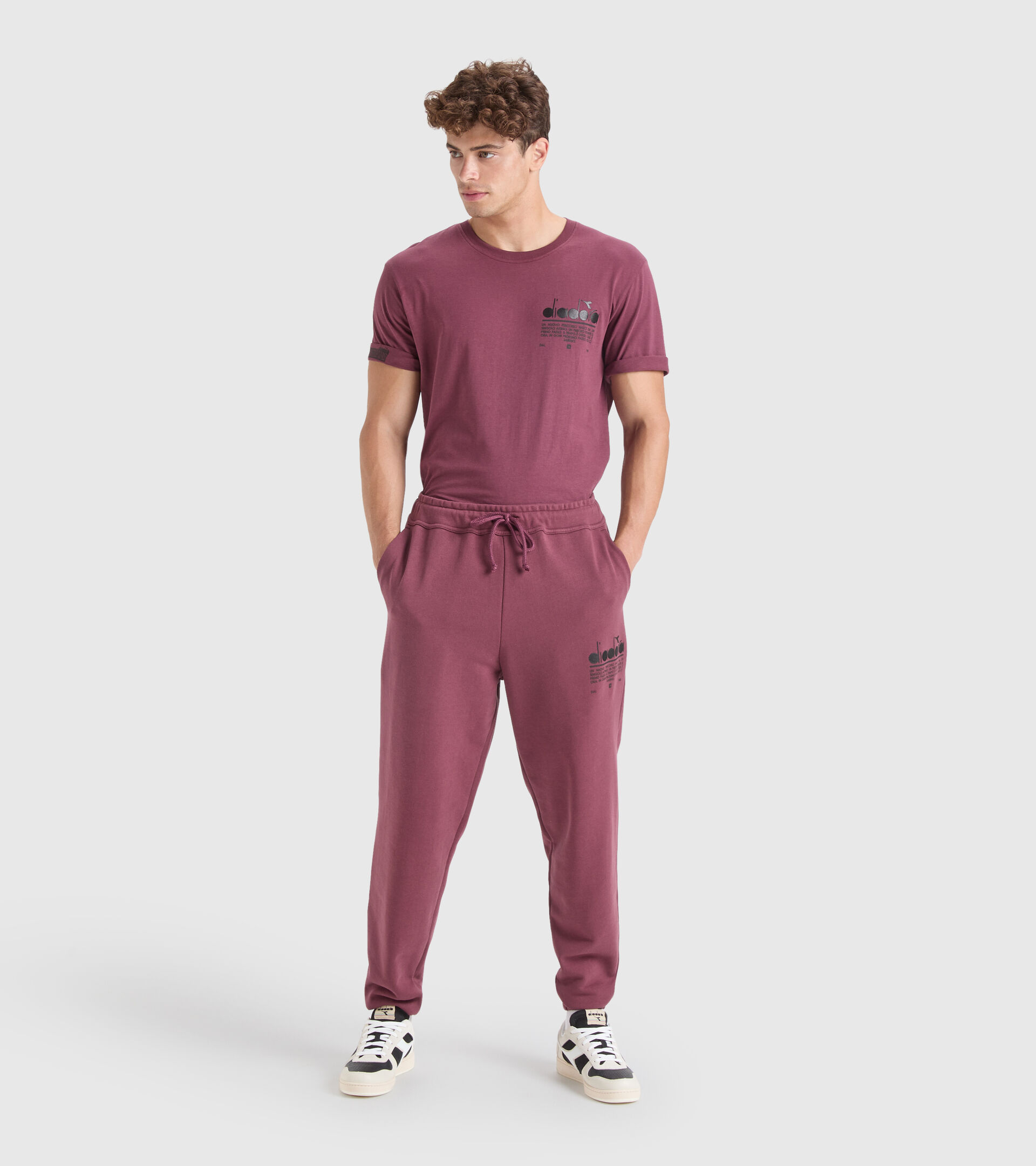 Pantalón deportivo de algodón - Unisex PANT MANIFESTO VIOLETAS PRENSADO - Diadora