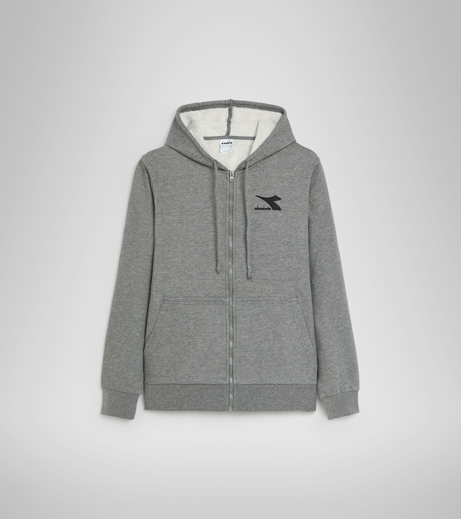 Felpa con cappuccio - Uomo HOODIE FZ CORE GRIGIO MELANGE SCURO - Diadora