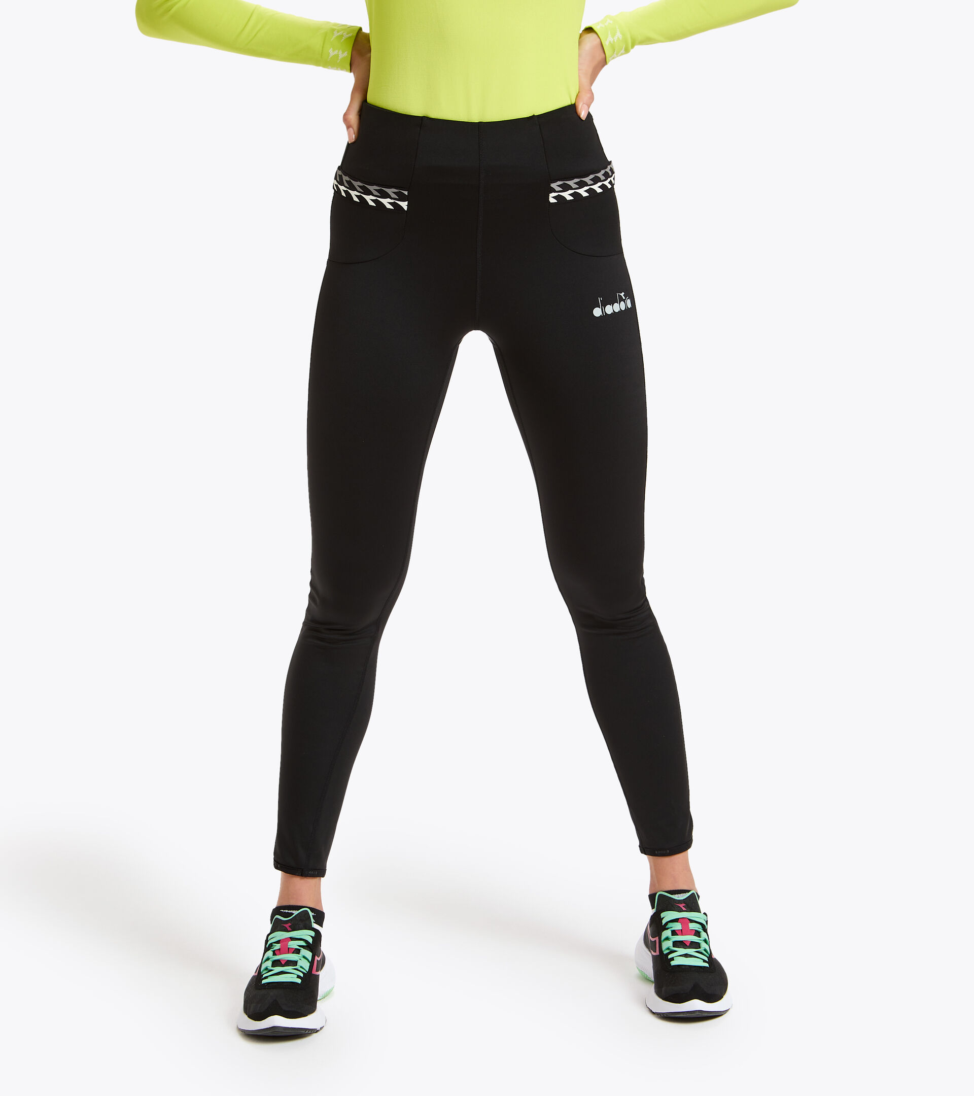 Running leggings - Women L. HW RUNNING TIGHTS BLACK - Diadora