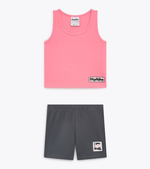 Sports set - Tank top and shorts - Girls
 JG. SET ESS. SPORTS SL PINK LEMONADE - Diadora