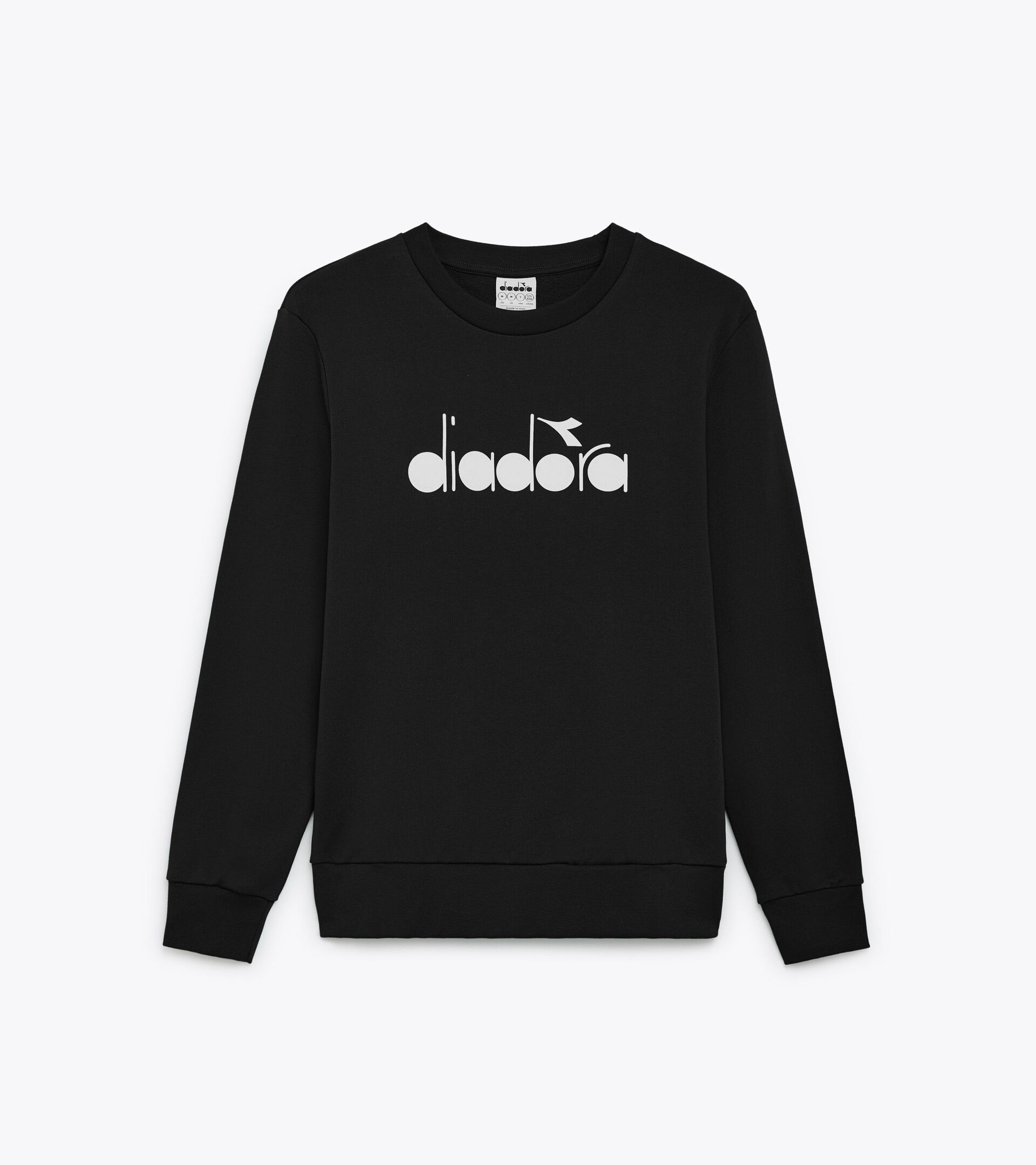 Sudadera deportiva - Made in Italy - Gender neutral SWEATSHIRT CREW LOGO NEGRO - Diadora