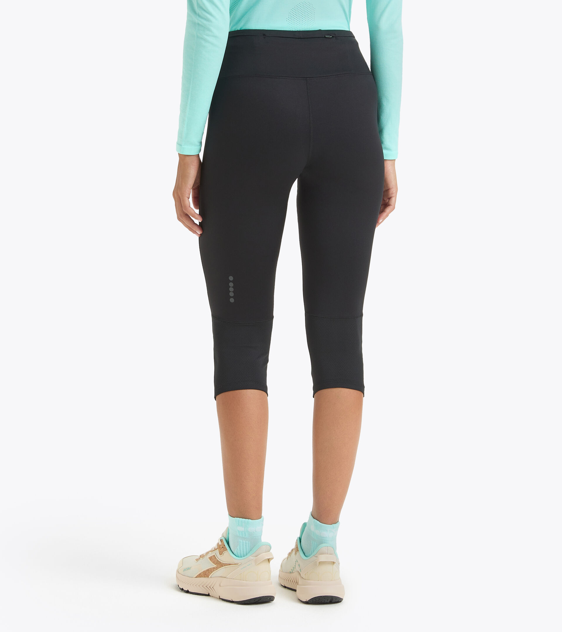 Leggings sportivi a 3/4 - Donna L. 3/4 TIGHTS RUN CREW NERO - Diadora