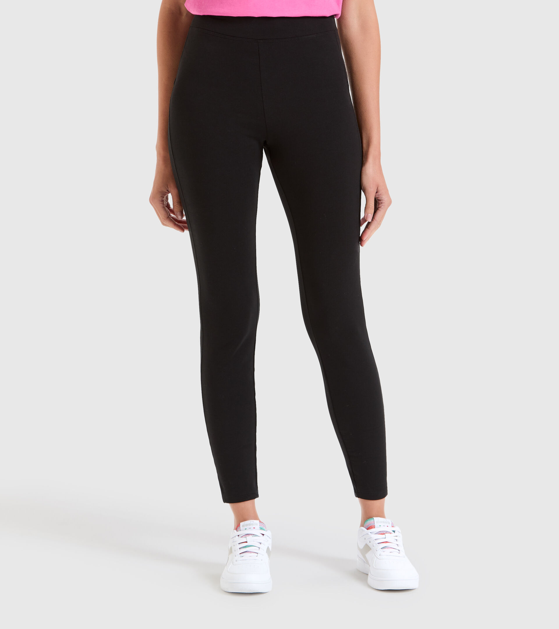 Sport-Leggings - Damen L.LEGGINGS FLOSS SCHWARZ - Diadora