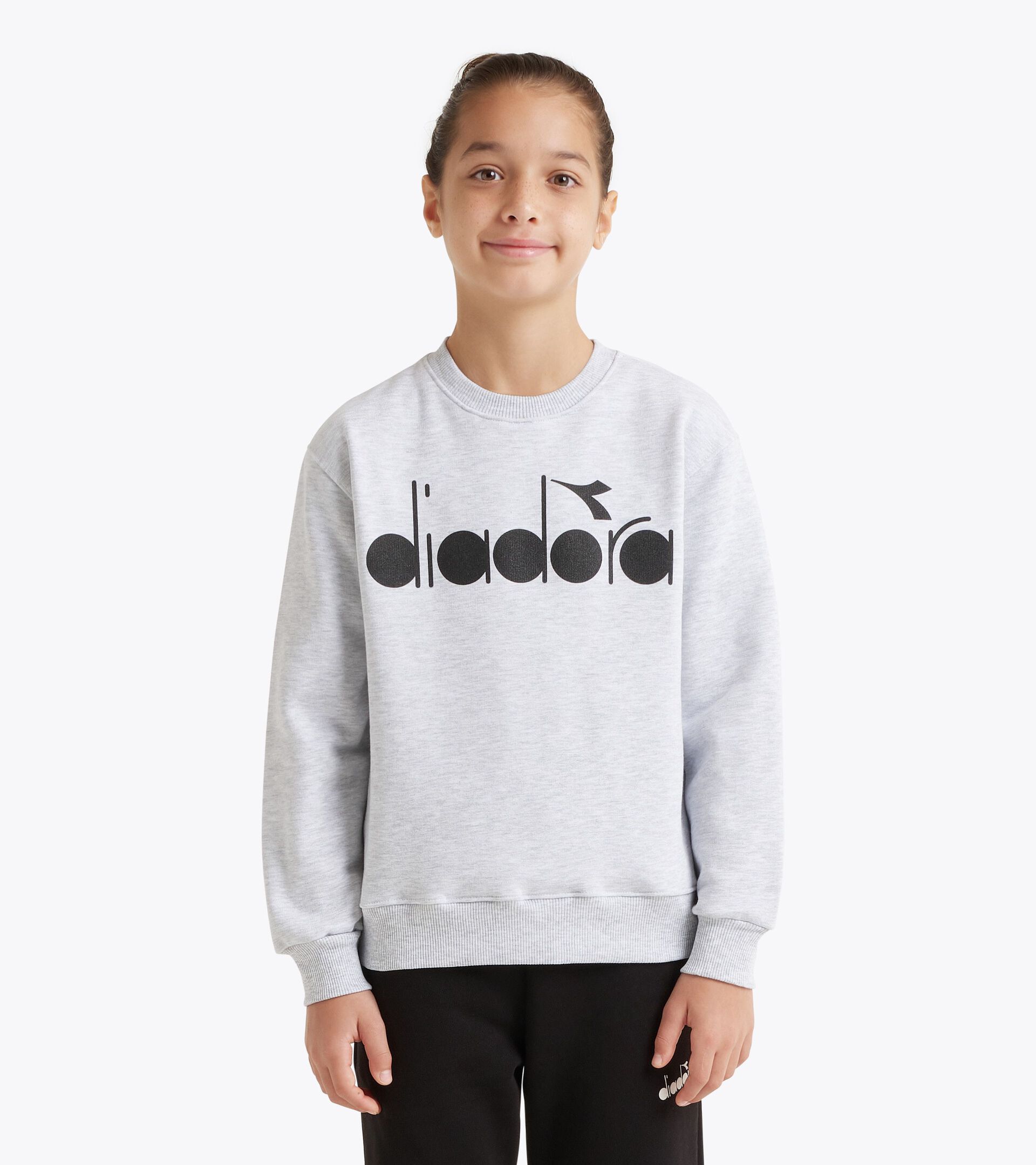 Sweatshirt - Boys JB. SWEATSHIRT CREW COMIC LIGHT MIDDLE GREY MELANGE - Diadora