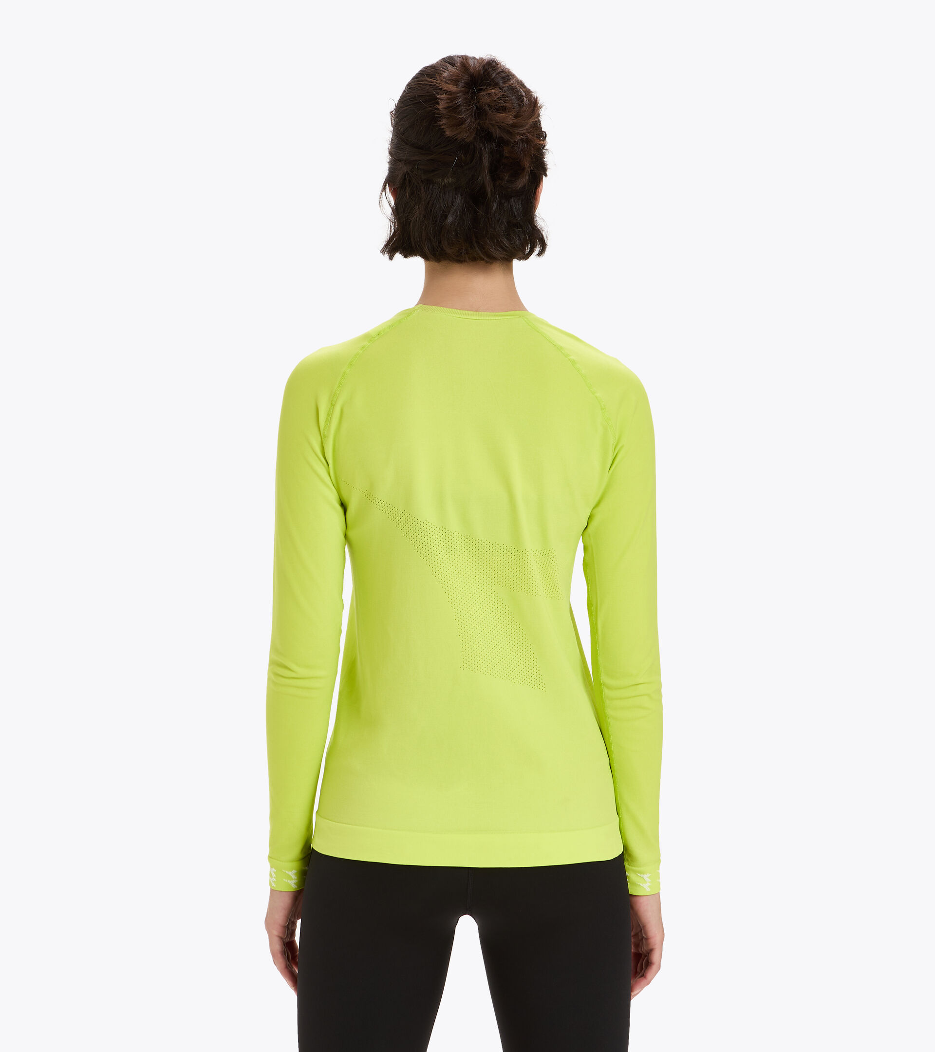 Italian-made running T-shirt - Women L. LS SKIN FRIENDLY T-SHIRT GREEN SPRING - Diadora