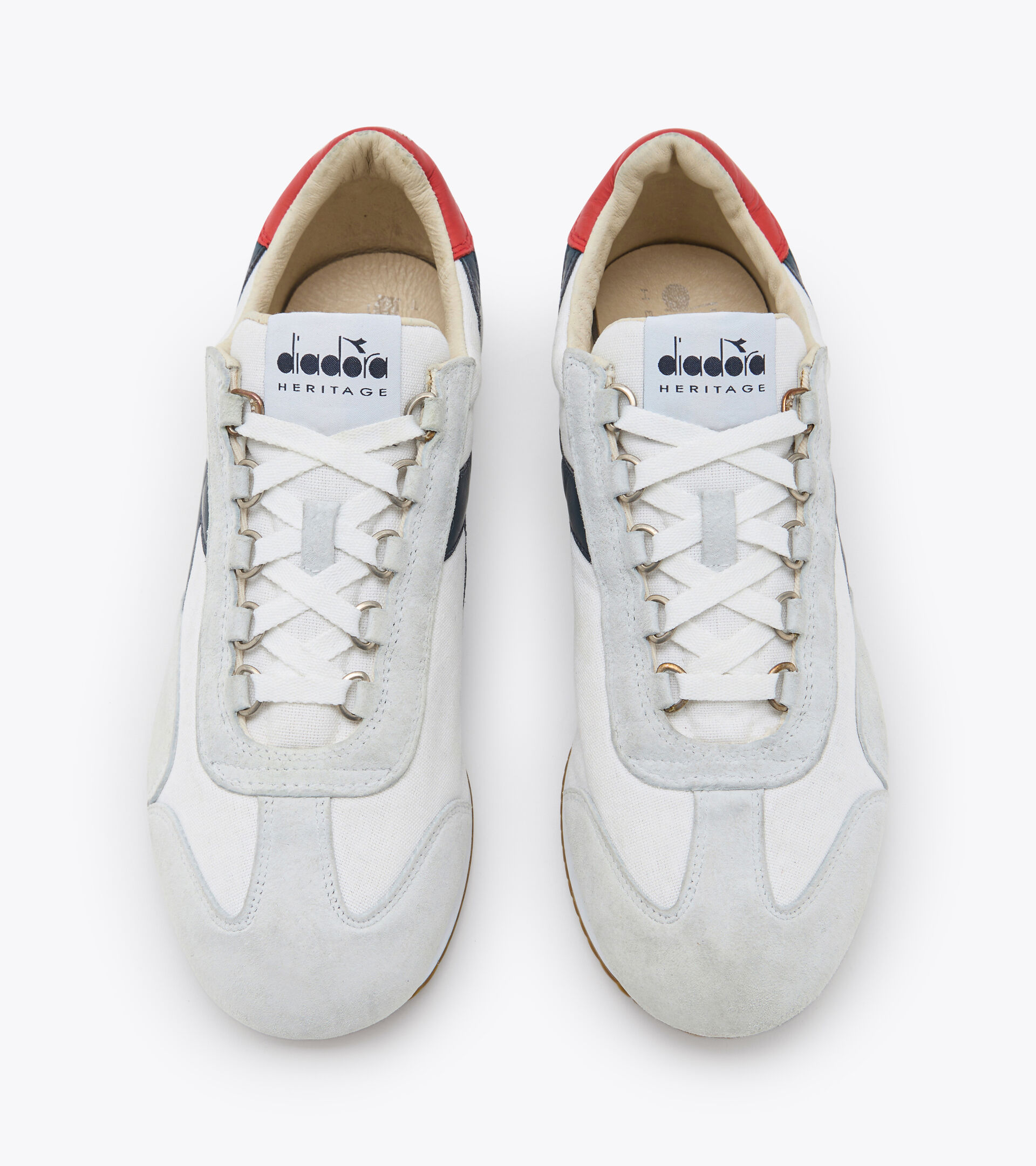 Heritage shoe - Unisex EQUIPE H CANVAS STONE WASH WHITE/BLUE DENIM - Diadora