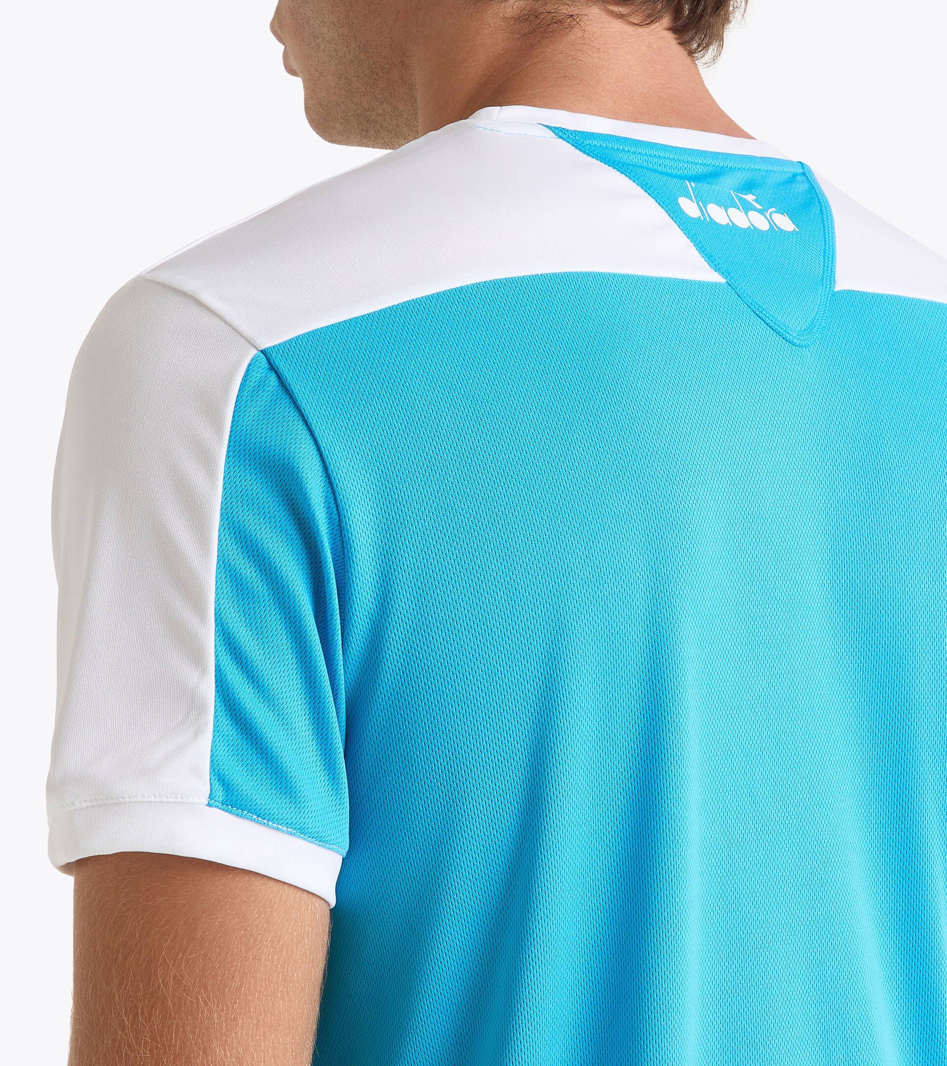 Camiseta de tenis - Hombre T-SHIRT COURT AZUL REAL FLUO - Diadora