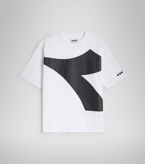 JB.T-SHIRT SS POWER LOGO, OPTICAL WHITE Cotton sports T-shirt - Boy’s JB.T-SHIRT SS POWER LOGO OPTICAL WHITE - Diadora