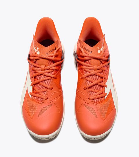 Tennis shoe for clay courts - Stability & control - Women&rsquo;s
 B.ICON 3 CLAY NASTURTIUM /WHISPER WHITE - Diadora