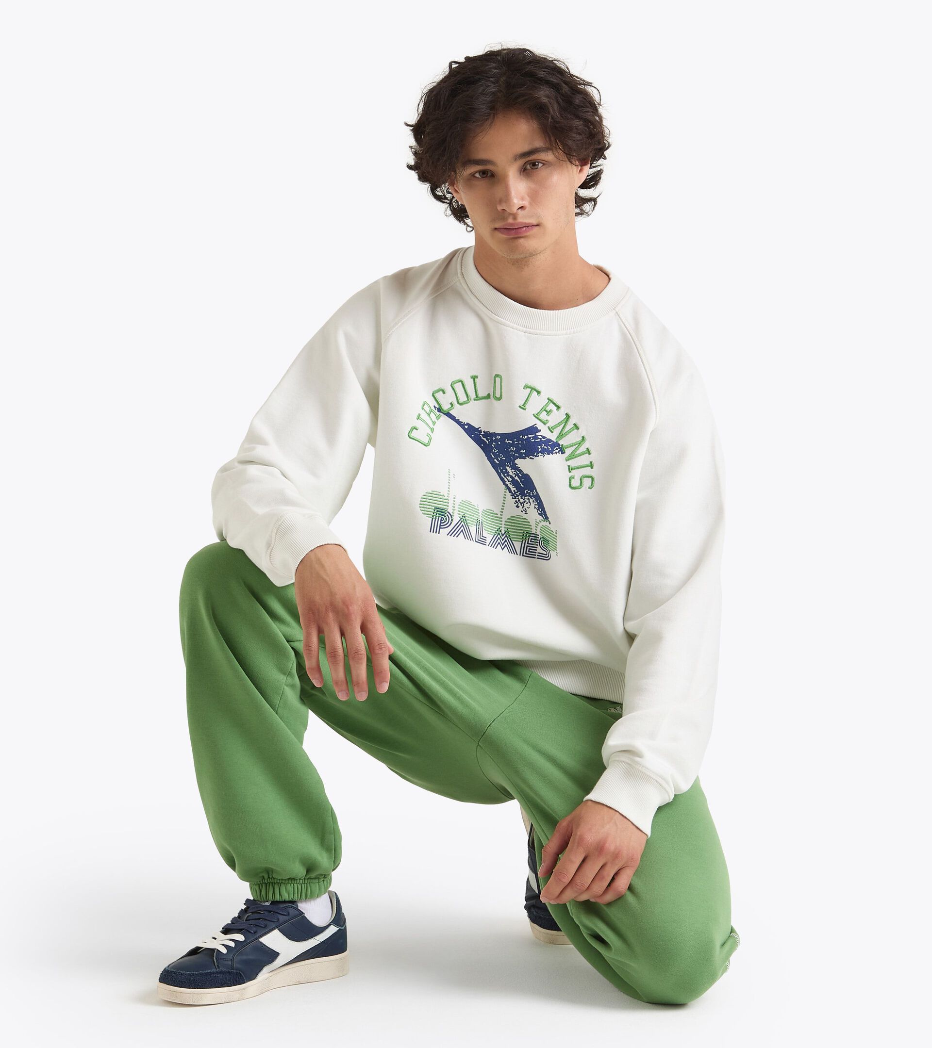 Sweatshirt Crew Legacy - Made in Italy - All-gender SWEATSHIRT CREW LEGACY SNOW WHITE - Diadora
