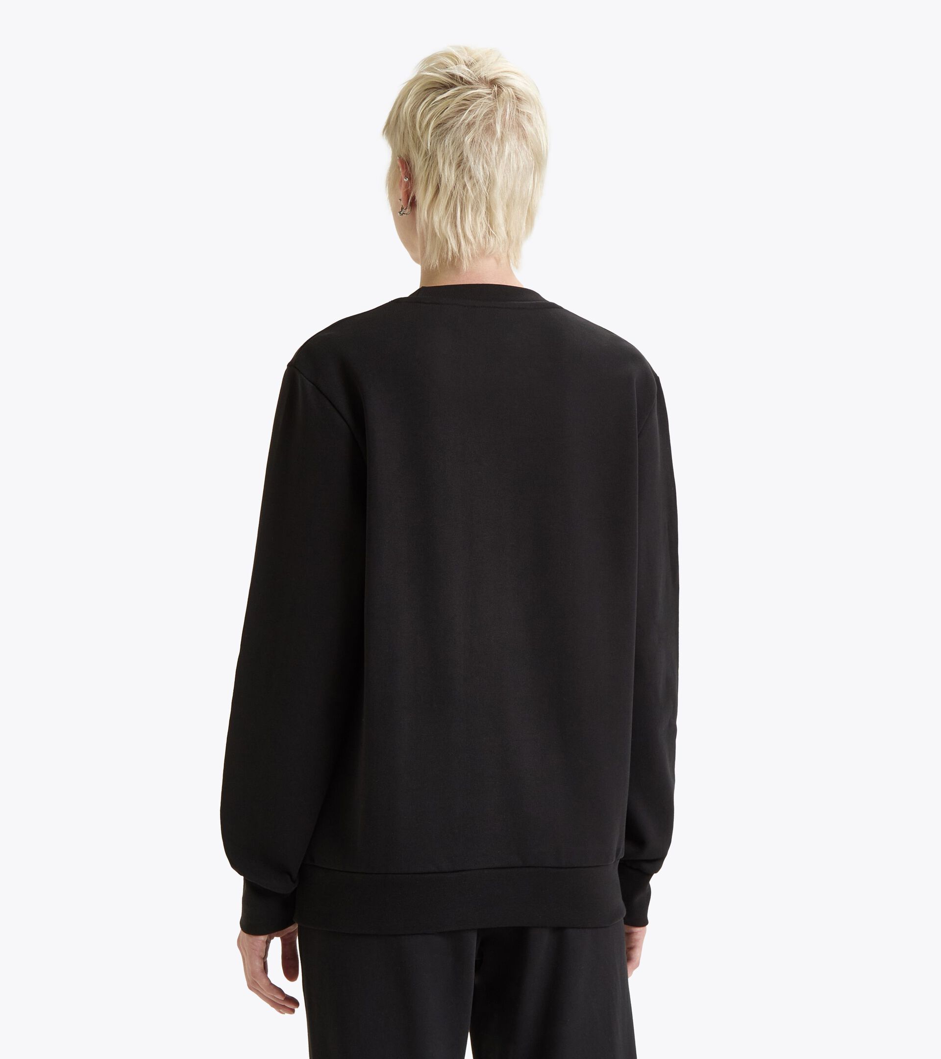 Cotton crewneck - All-Gender SWEATSHIRT CREW LOGO BLACK - Diadora