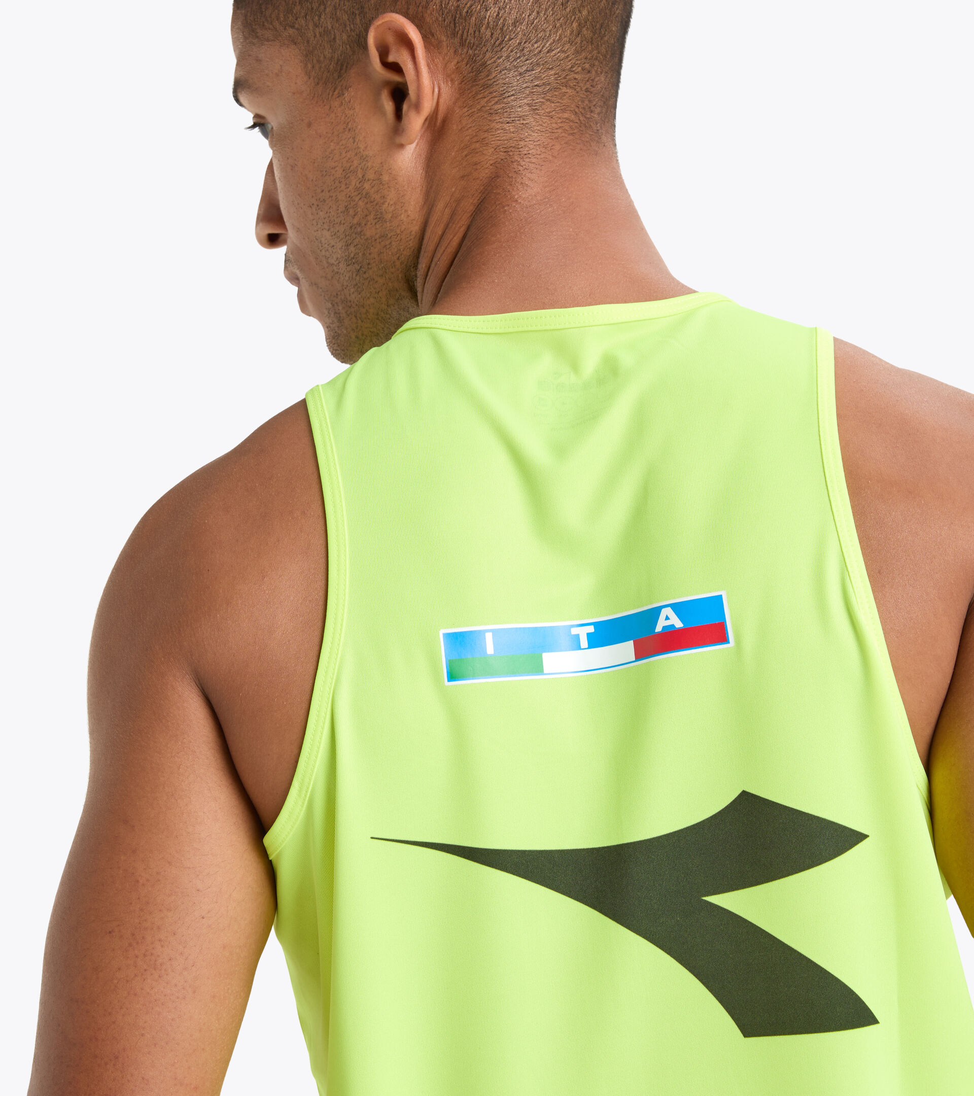 Championship tank Men - Italian Beach Volley Championship CANOTTE GARA UOMO #1 CAMP. ITALIANO FLUO YELLOW DD - Diadora