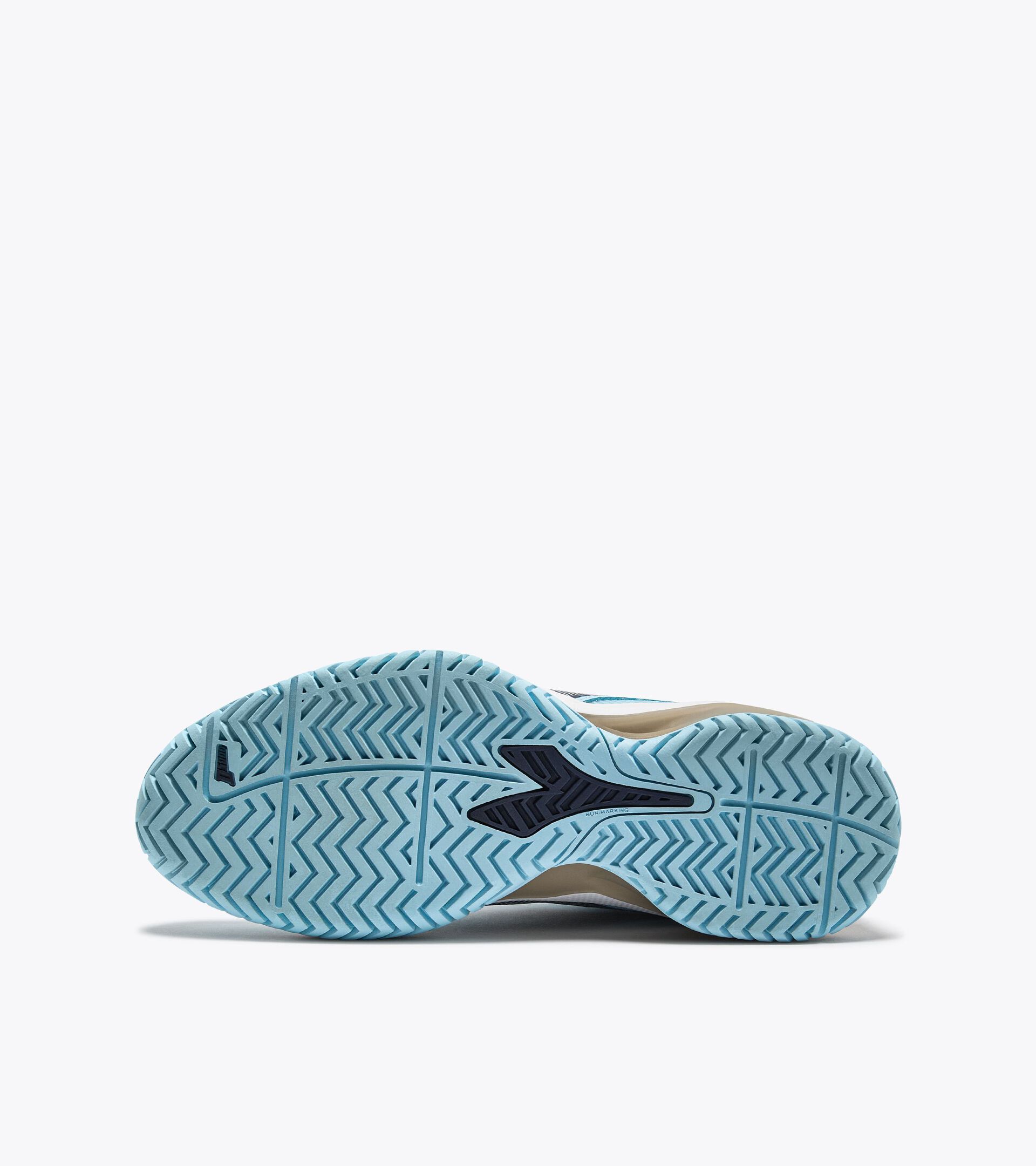 Tennis shoe for hard surfaces and clay courts -  Protection and cushioning - Women’s BLUSHIELD TORNEO 3 W AG CORYDALIS BLUE/BLACK IRIS - Diadora