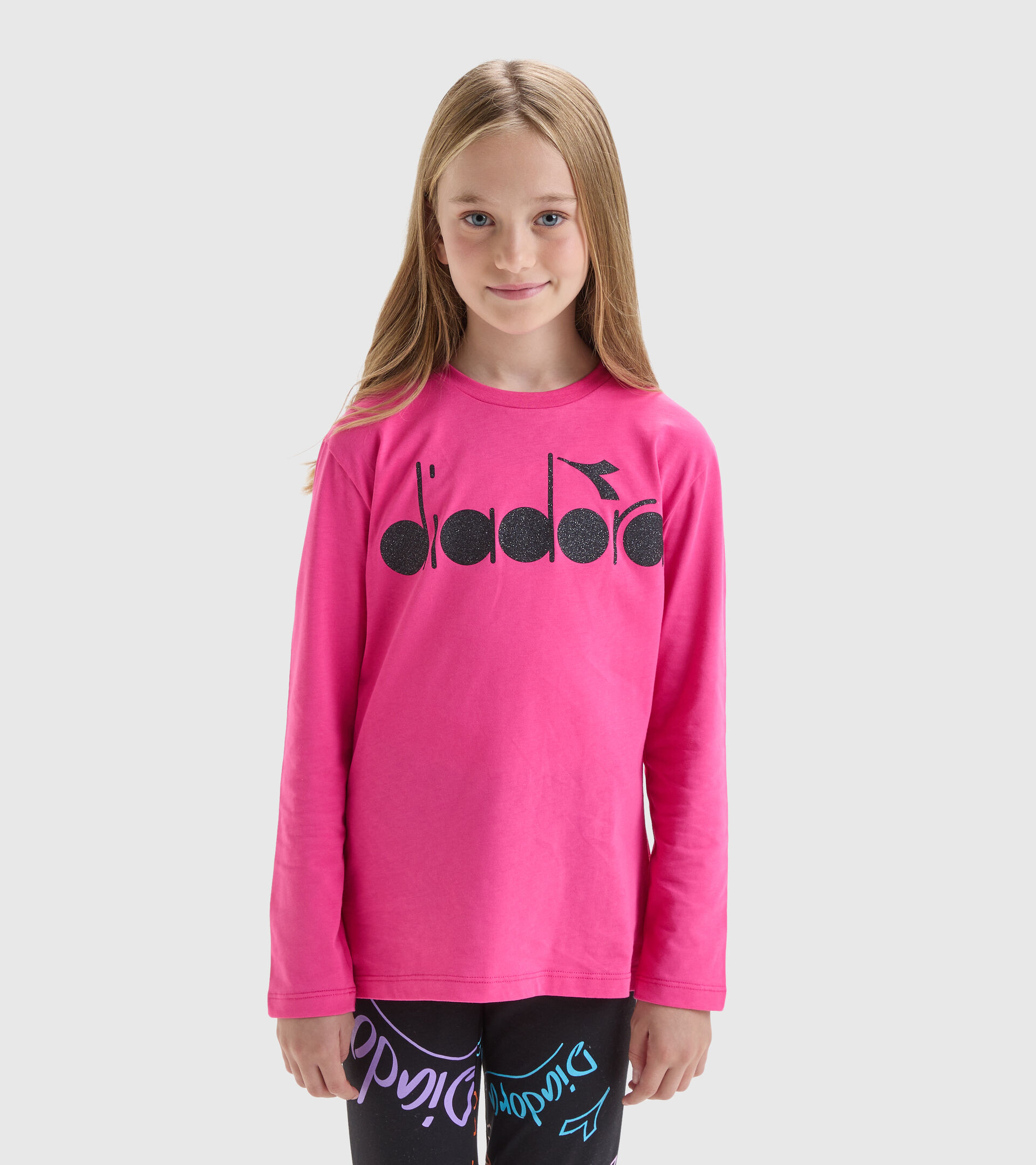 T-shirt a maniche lunghe - Bambina JG.T-SHIRT LS D ROSA FUCSIA - Diadora