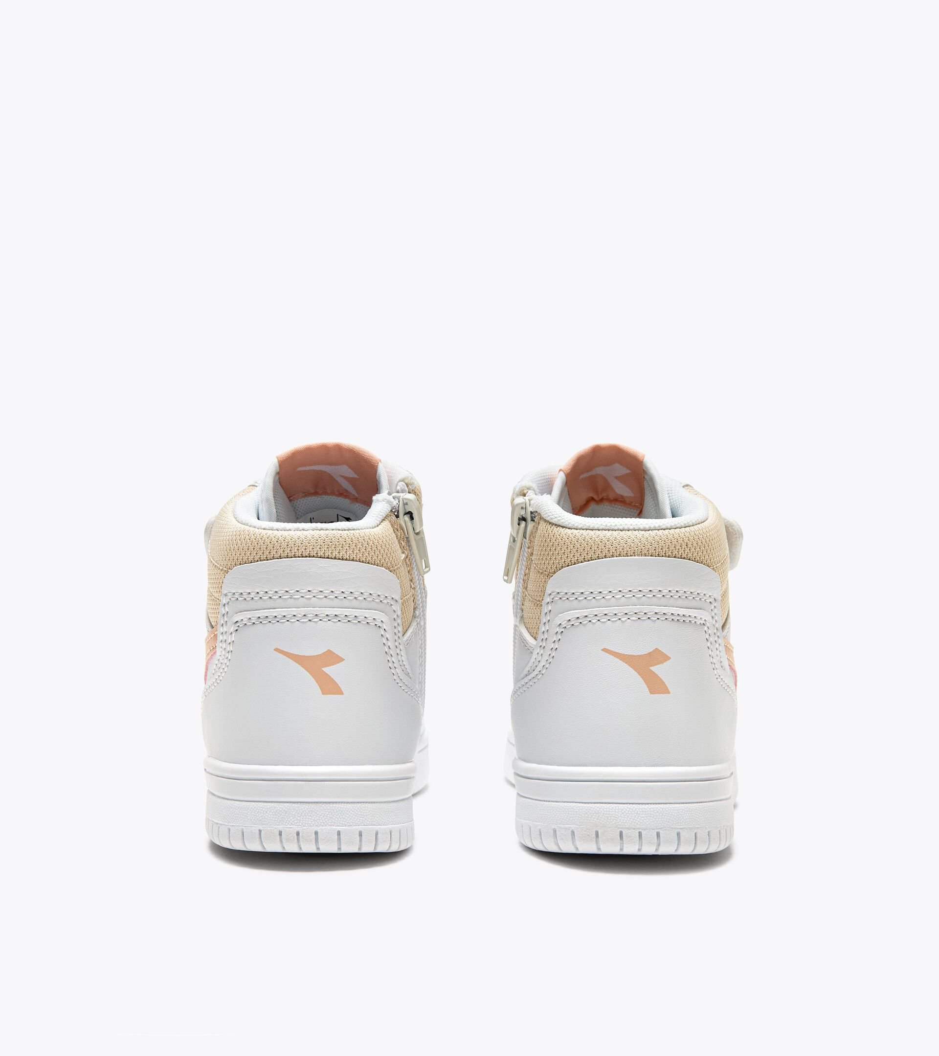 Sports shoes - Kids 4-8 years RAPTOR MID PS WHITE/PEACH PARFAIT - Diadora