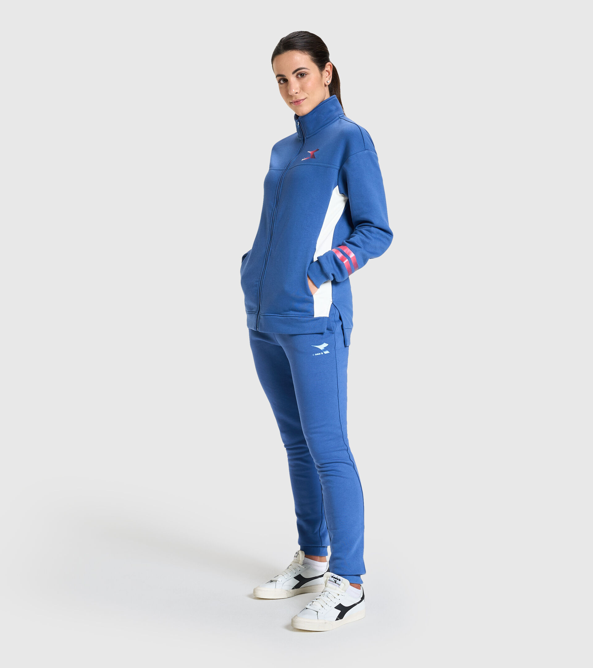 Tracksuit - Women L.TRACKSUIT FZ CORE BIJOU BLUE - Diadora